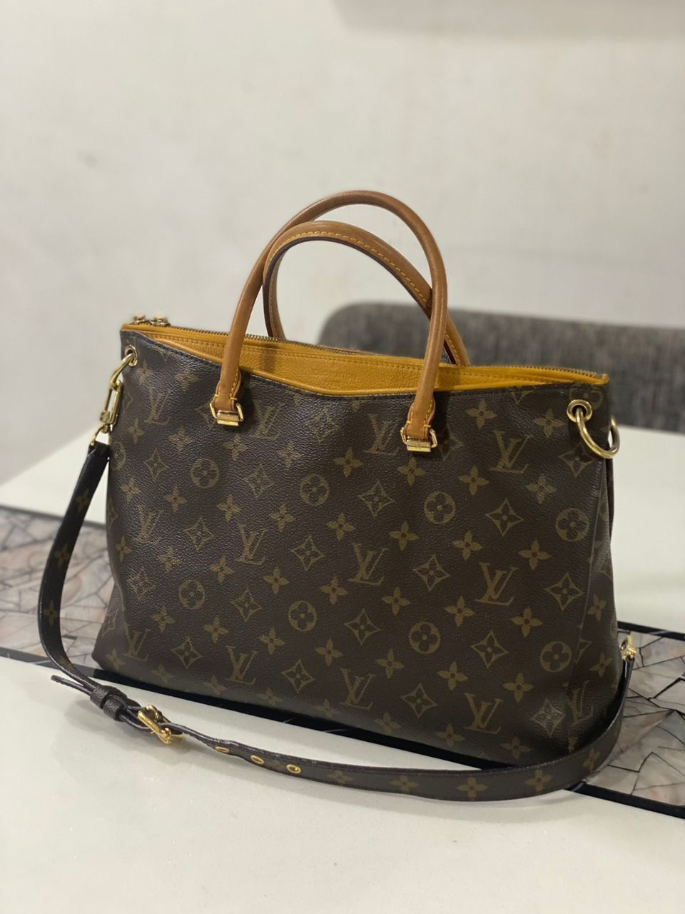 Louis Vuitton Pallas MM Monogram Shoulder Bag - 2