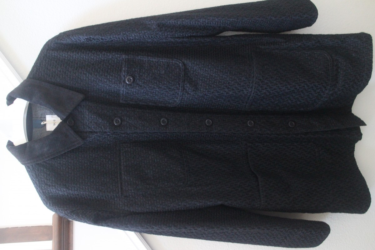 Ts(S) - coverall coat with black overstitch and corduroy collar sz5 - 4