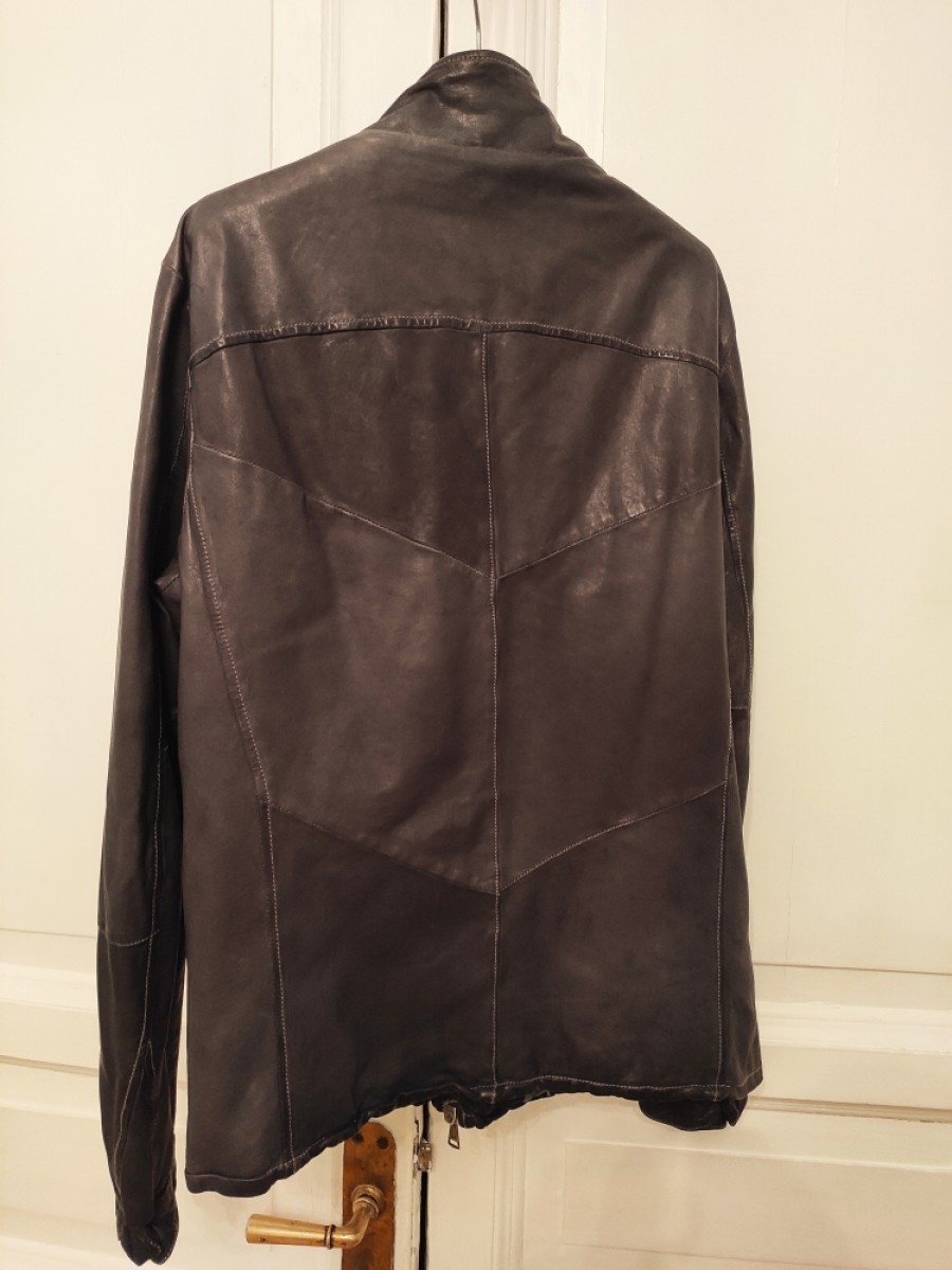 Giorgio Brato - Washed leather biker jacket.Like GUIDI or Julius - 4