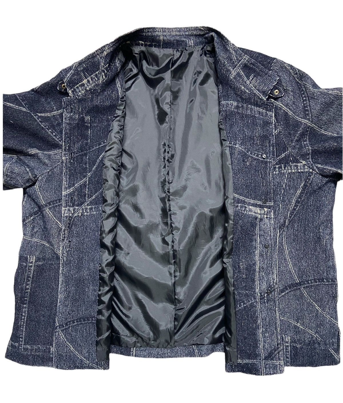 Vintage Denim Corduroy Oversized Jacket - 2