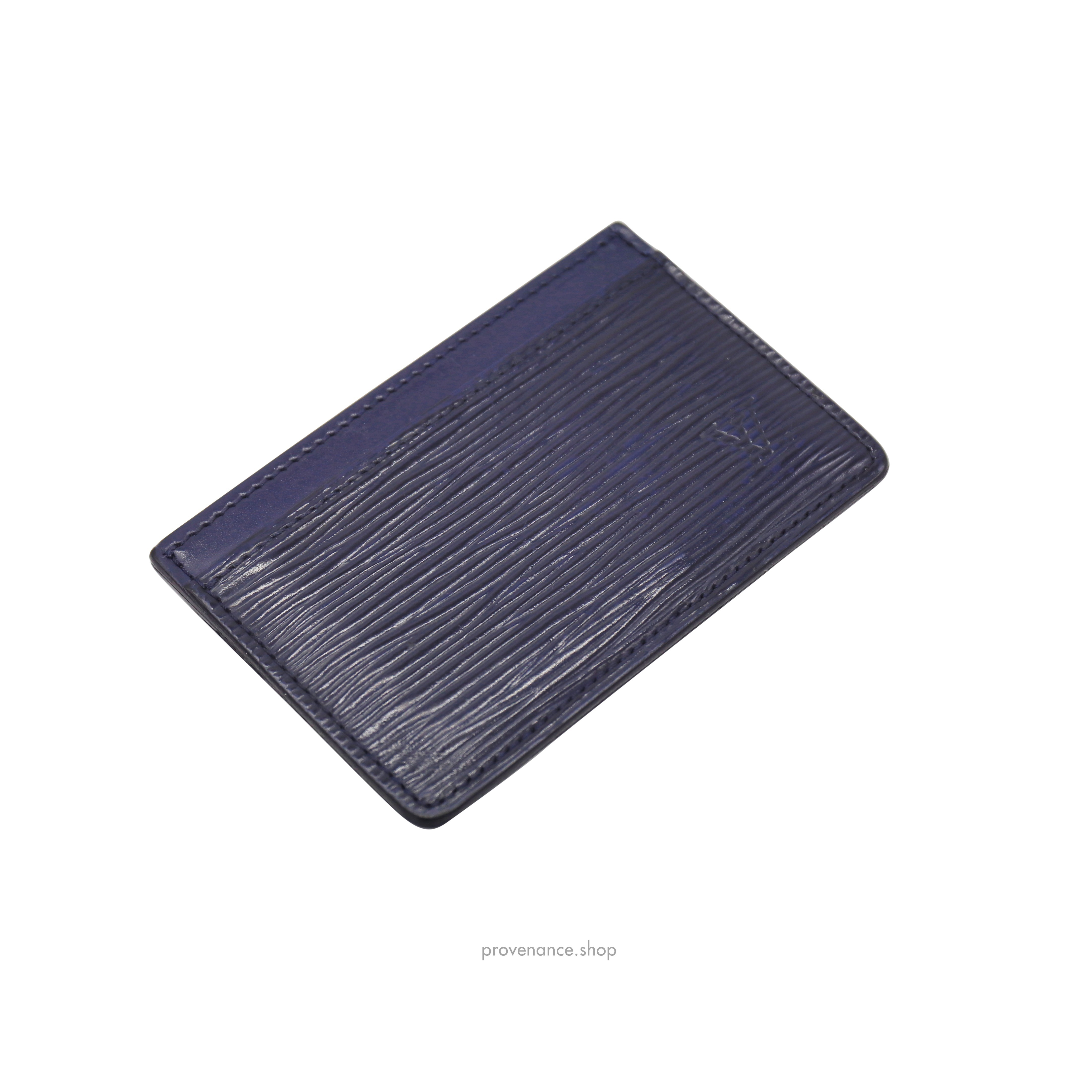 Card Holder Wallet - Navy Blue Epi Leather - 5