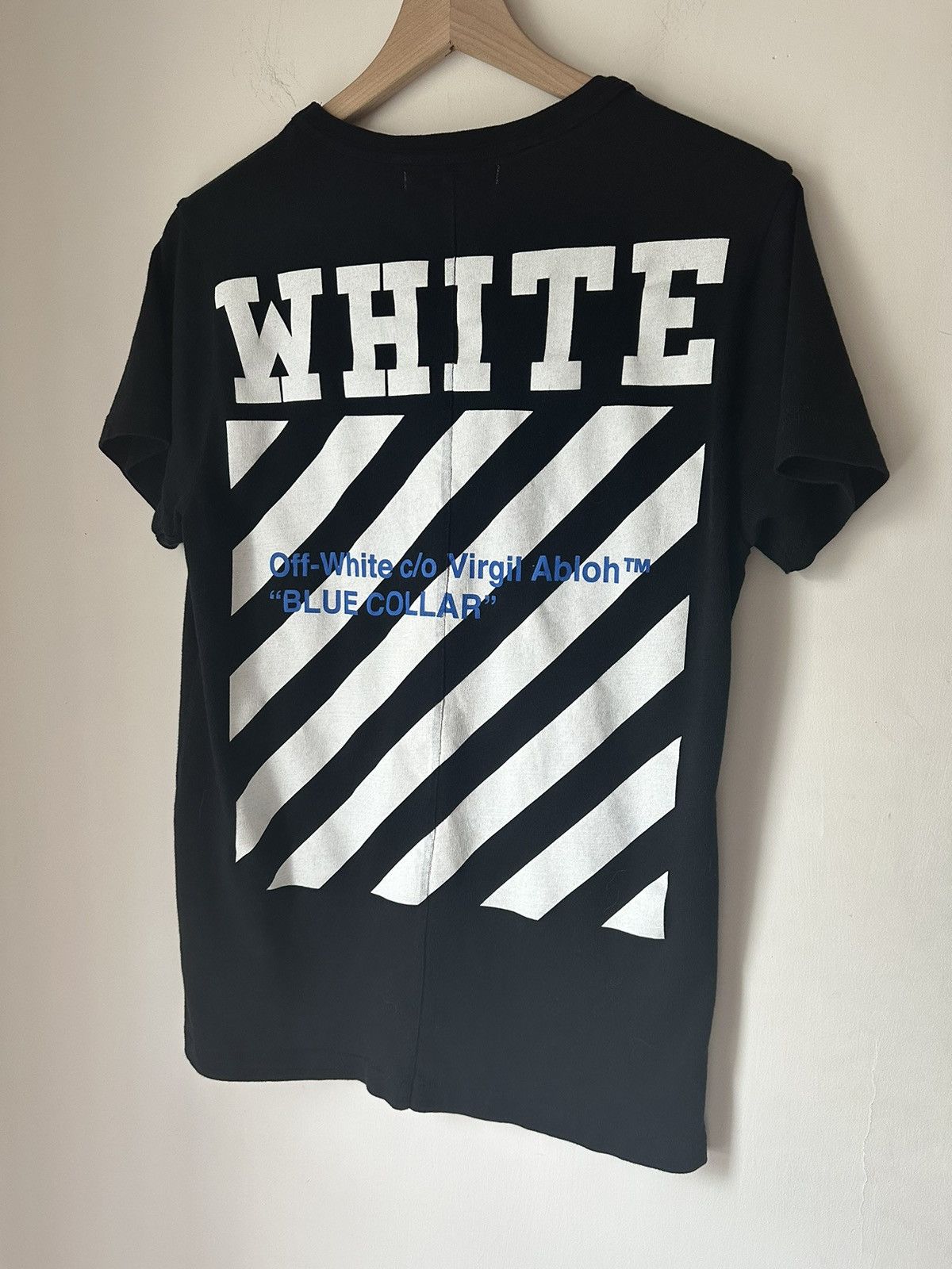 OFF-WHITE Blue Collar T-Shirt Black - 3