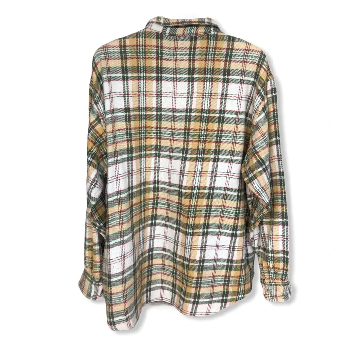 Flannel - Mademoiselle Non Non Plaid Tartan Flannel Shirt 👕 - 3