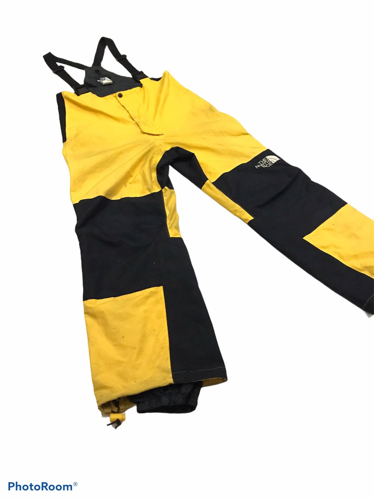 THE NORTH FACE” GORE-TEX SKI PANTS BIBS OVERALLS IN YELLOW - 2