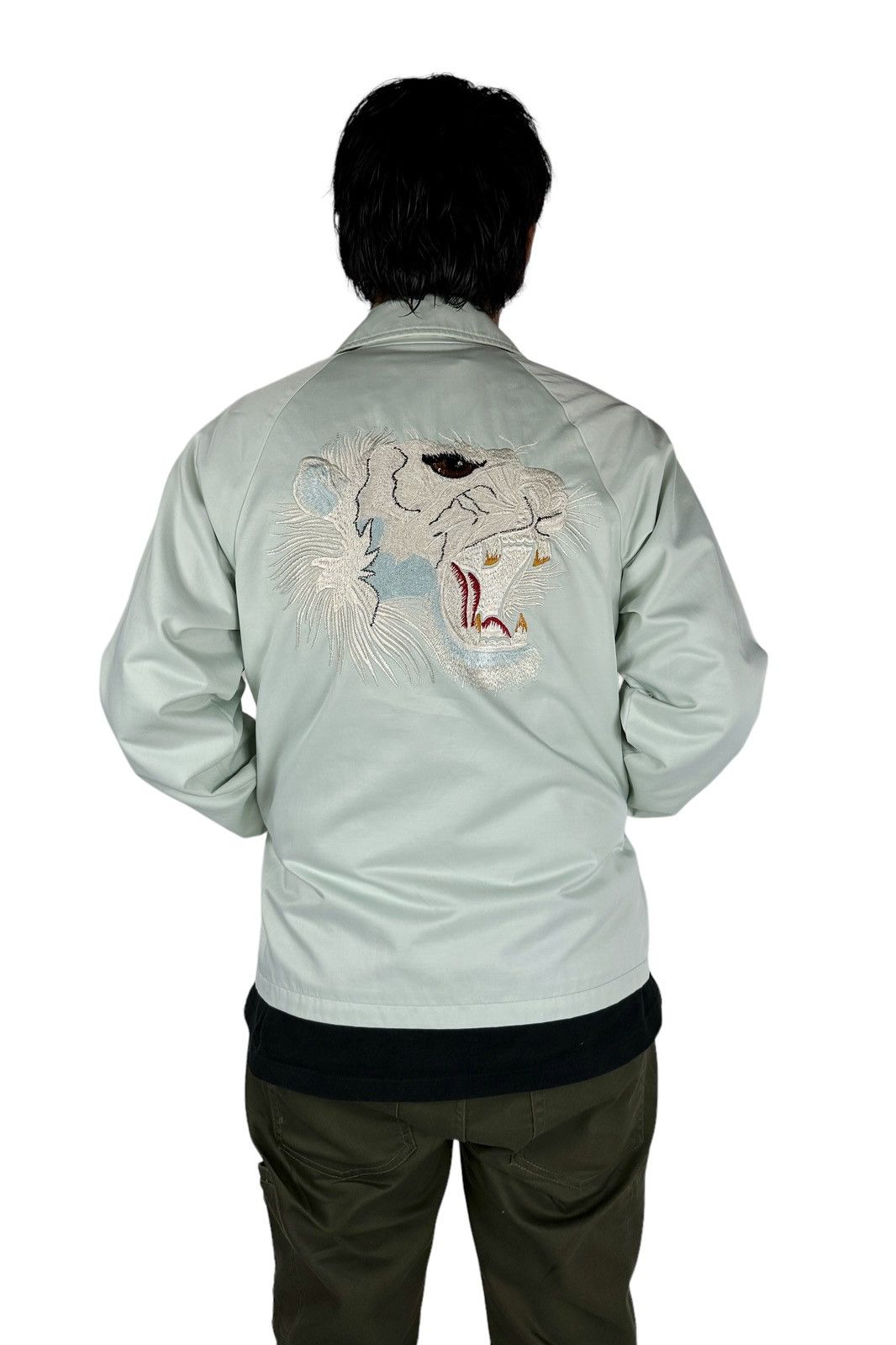 MARC JACOBS SATIN JACKET EMBROIDERY TIGER SIZE 44 - 1