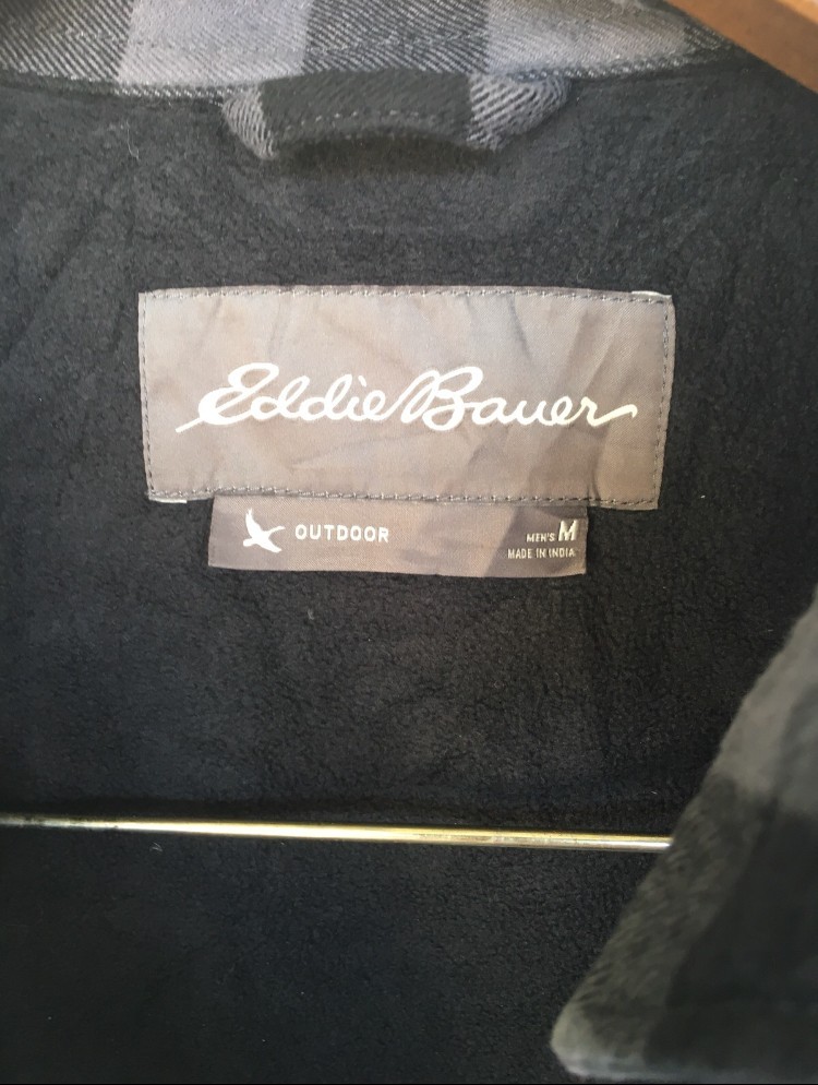 Eddie Bauer - Vintage Eddie Bauer Fleece Lining Checkered Flannel Jacket - 9
