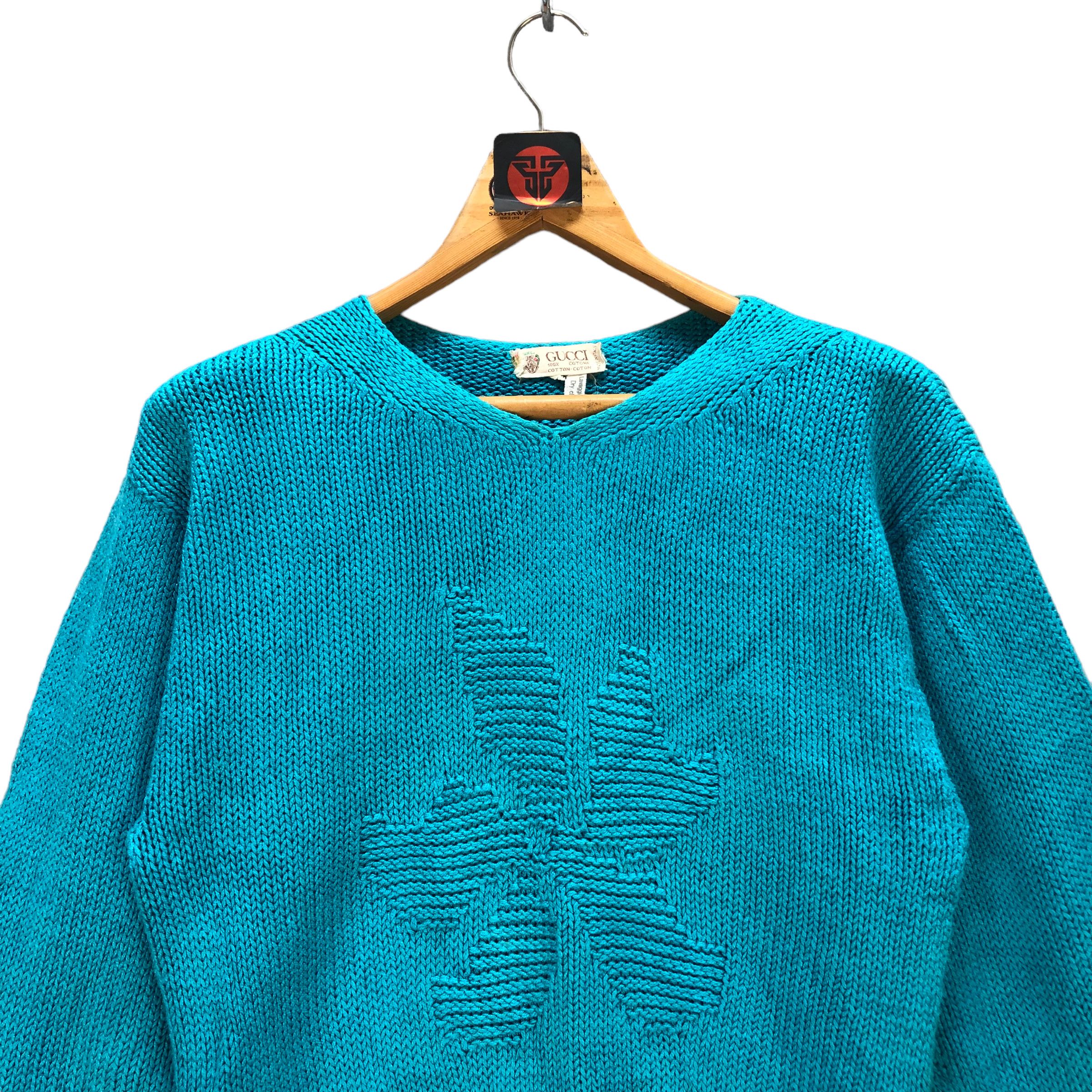 80's GUCCI CABLE KNIT SWEATER #6993-104 - 2