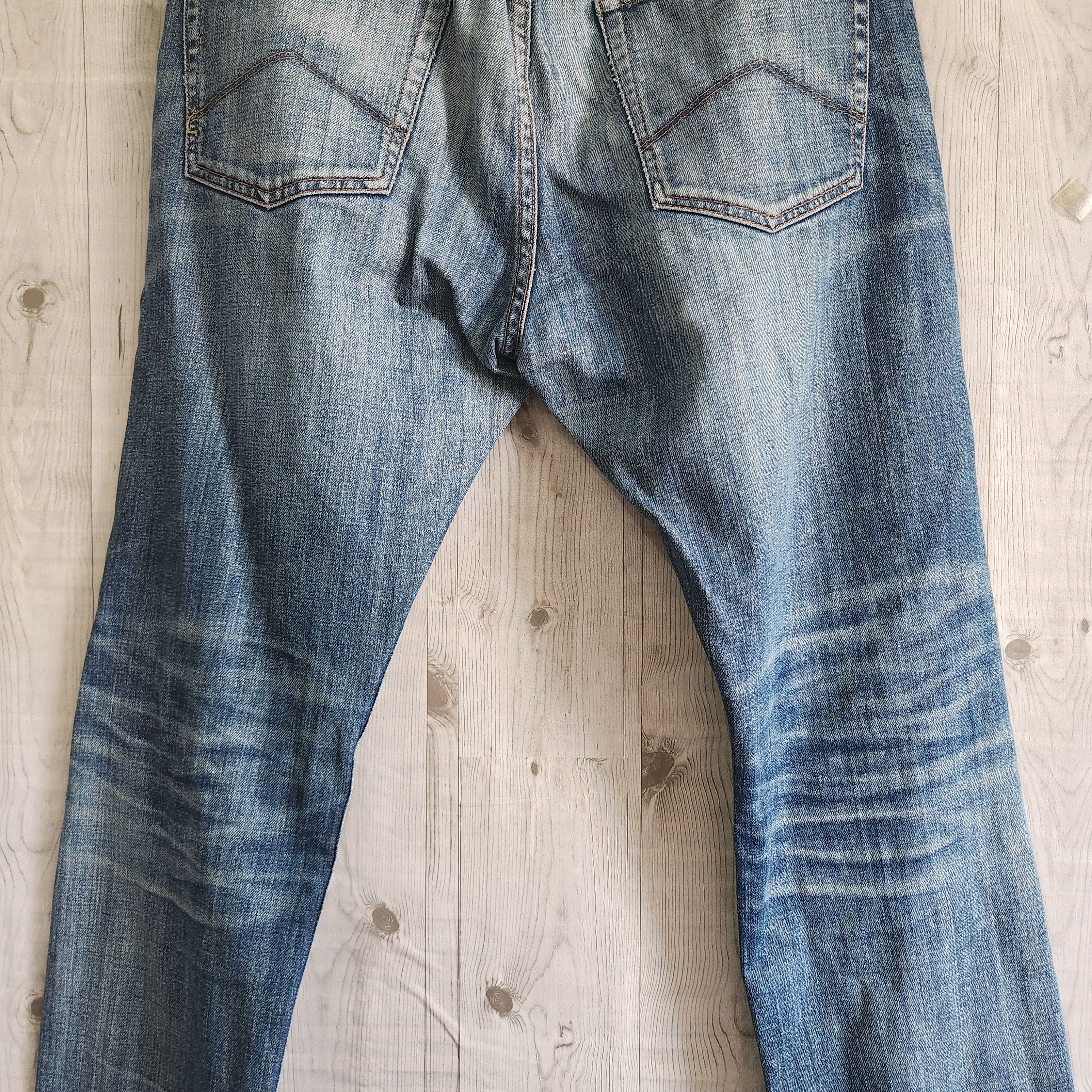 Vintage Armani Exchange Distressed Denim Blue Jeans - 7