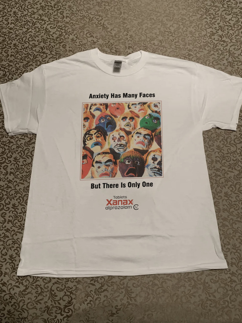 Xanax Tee Many Faces of Anxiety T-shirt - 1