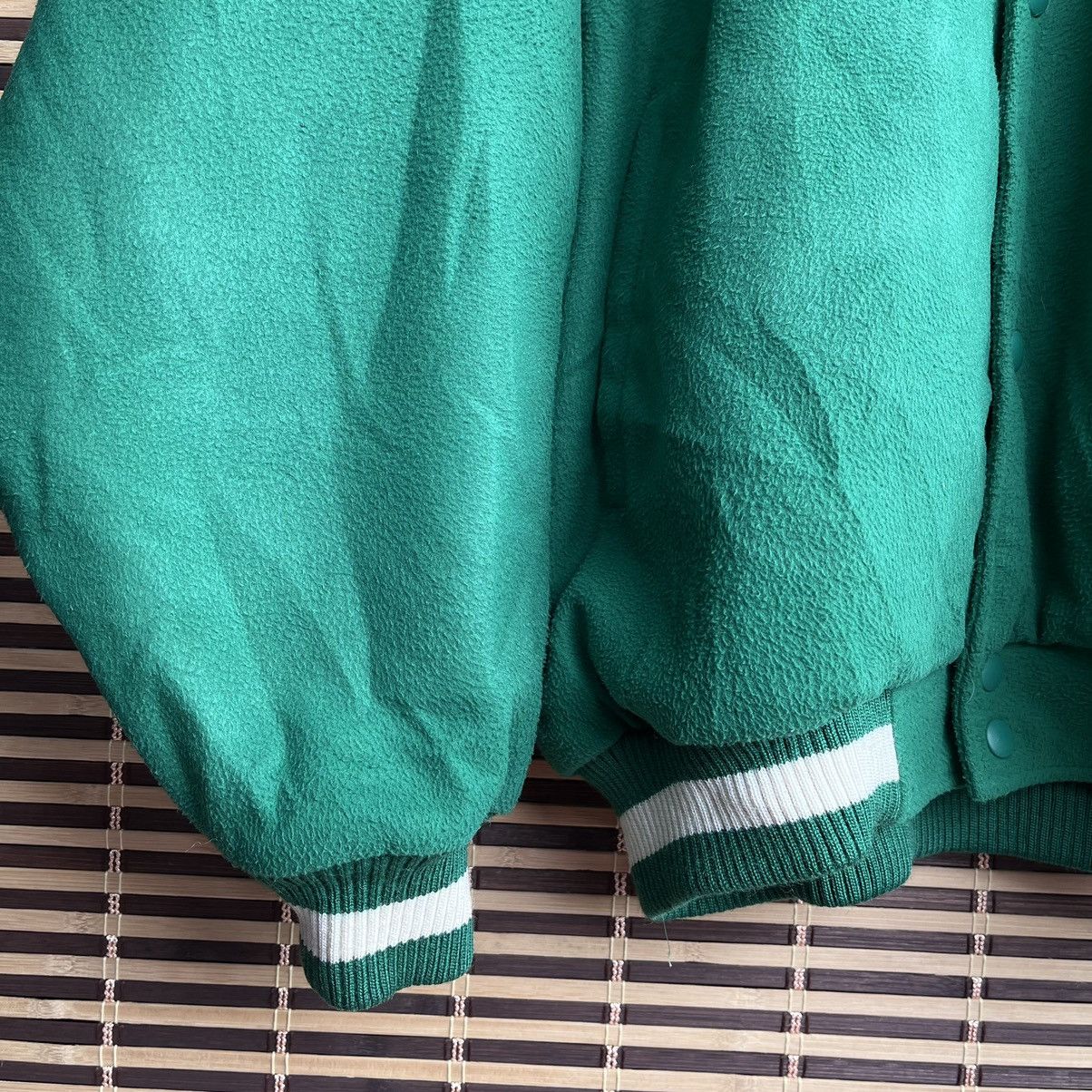 Vintage Adidas Descente Green Varsity Jacket Japan - 7
