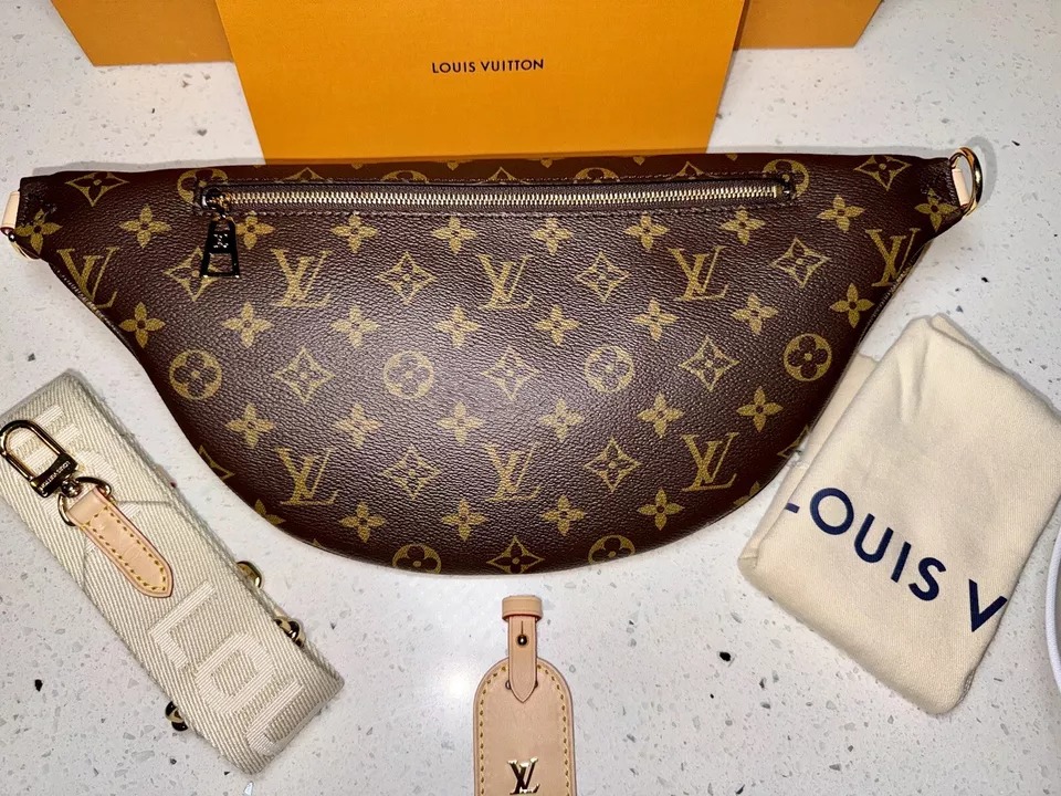 Authentic Louis Vuitton High Rise Monogram Bumbag Fanny Pack Bag - 1