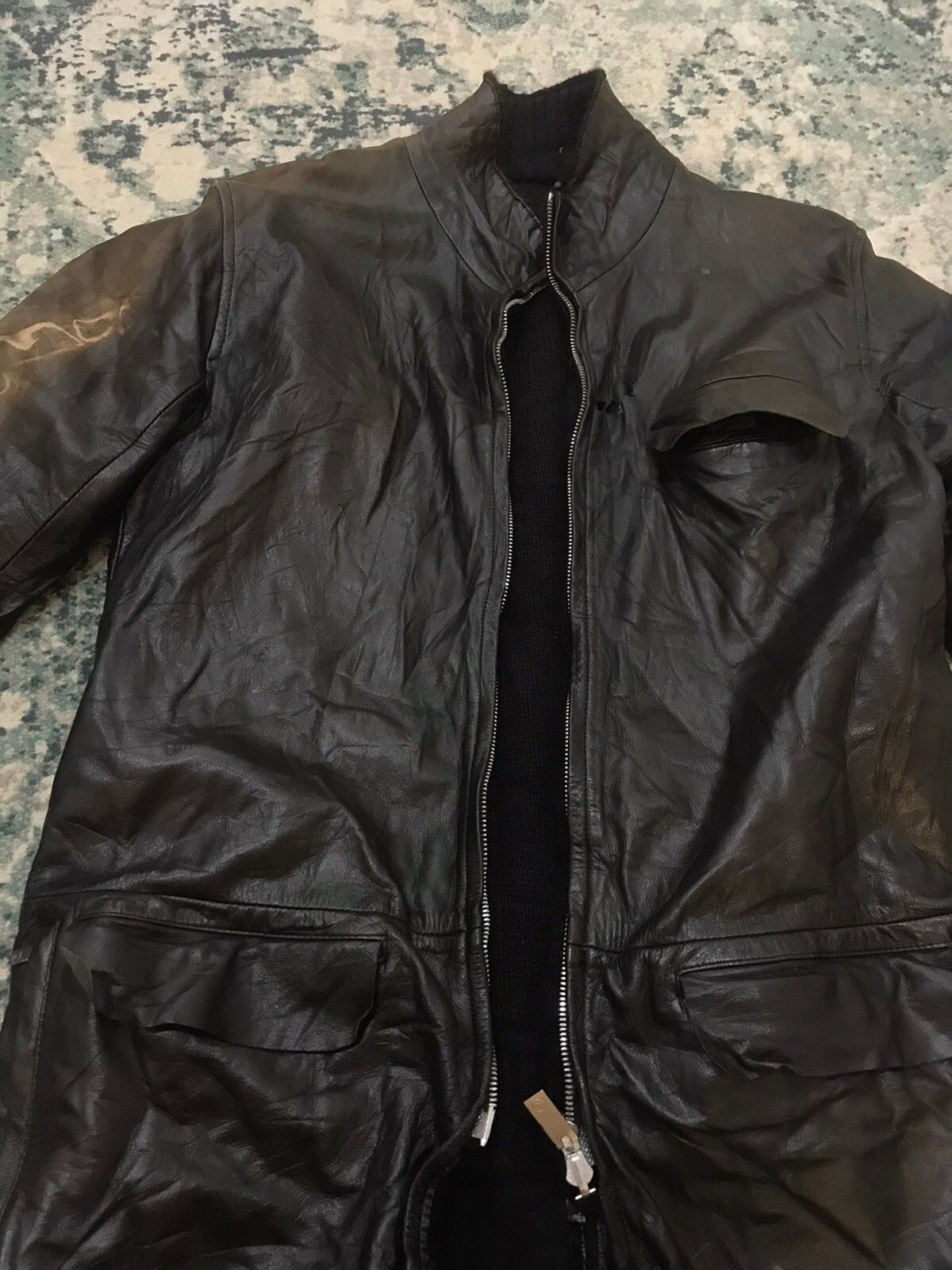 AW99 Undercover Ambivalence Cow Leather Coat - Size Medium - 15