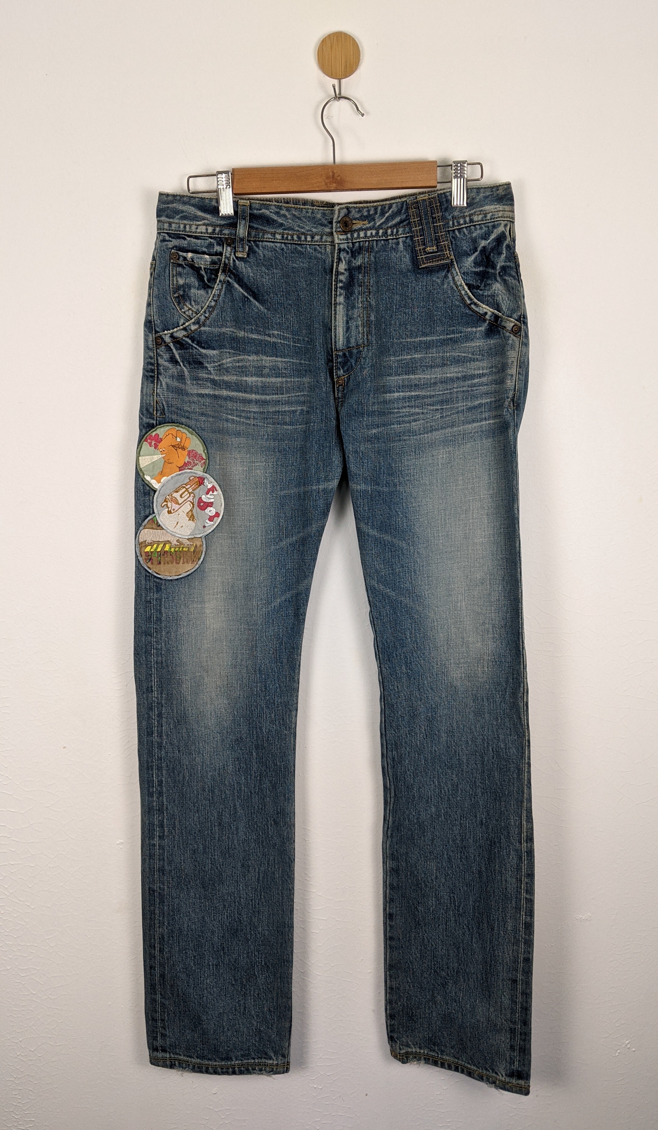 R.Newbold Vintage Denim Patch Jeans - 1