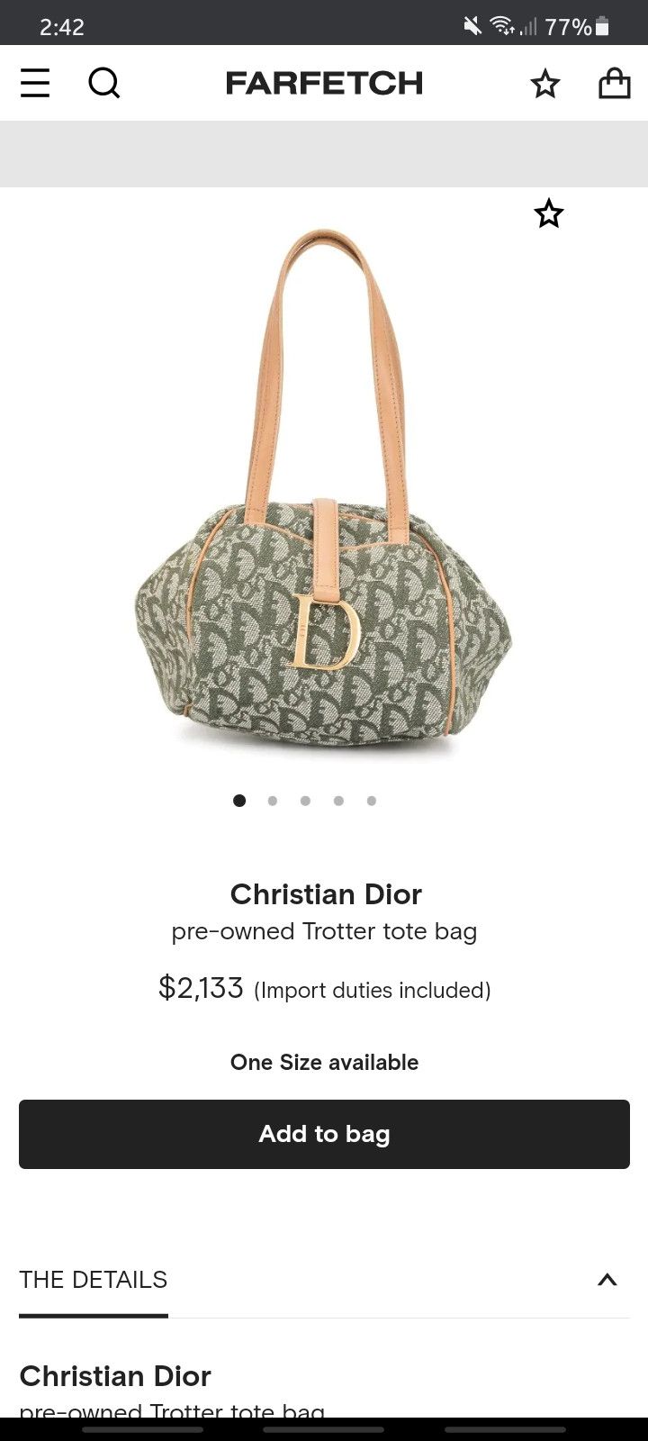 Christian Dior Oblique Trotter Mini Hand Bag - 2