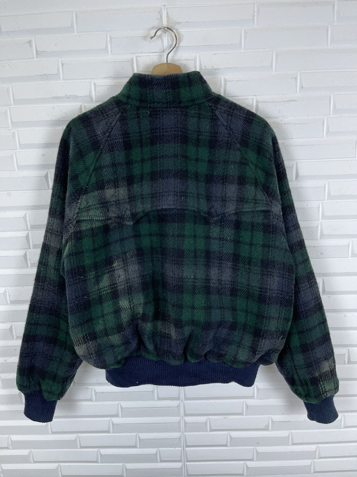 Vintage RALPH LAUREN POLO GLEN PLAID WOOL VARSITY - 3