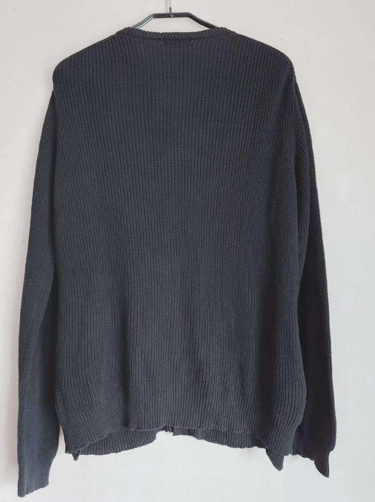yohji yamamoto Yamamoto Yohji main line black cotton knitted sweater cardigan - 2