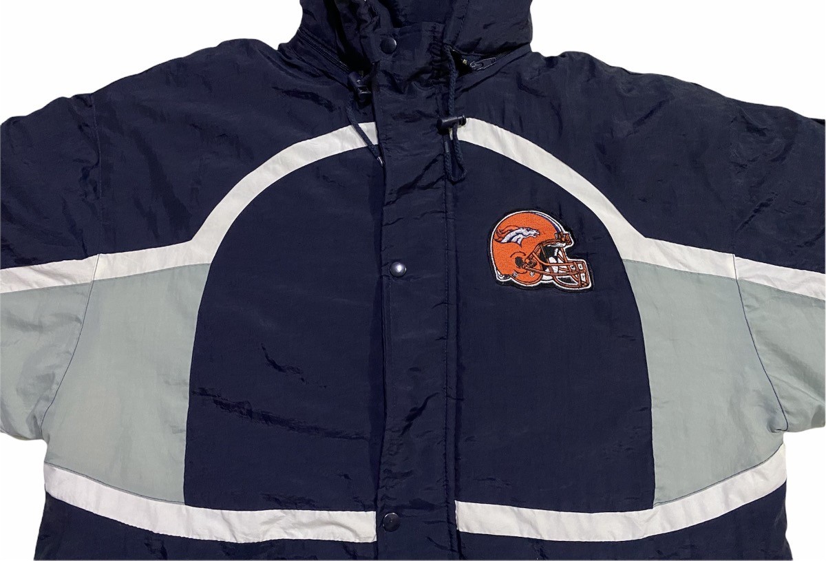 Nfl - Broncos Detachable Hoodie Quilted Nylon Long Jacket - 6