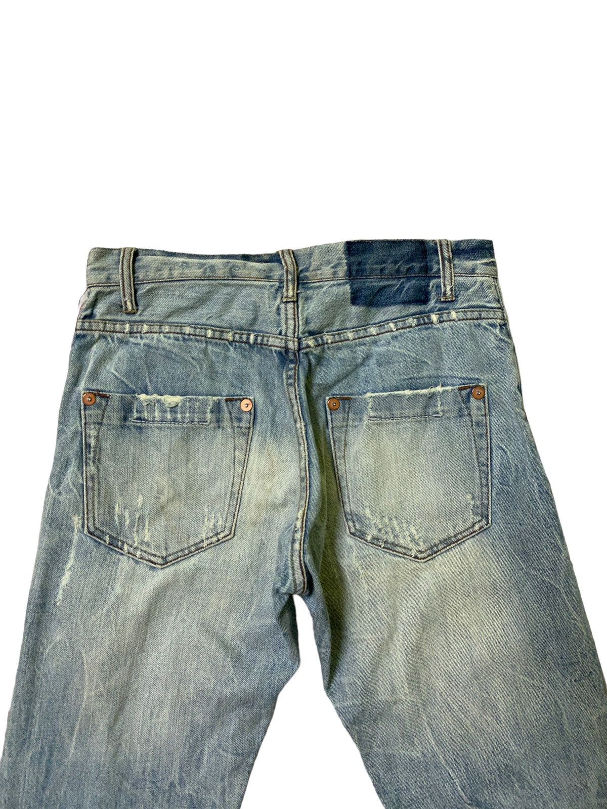 Distressed Denim - Distressed Japan Denim Zipper Custom Denim Jeans - 12