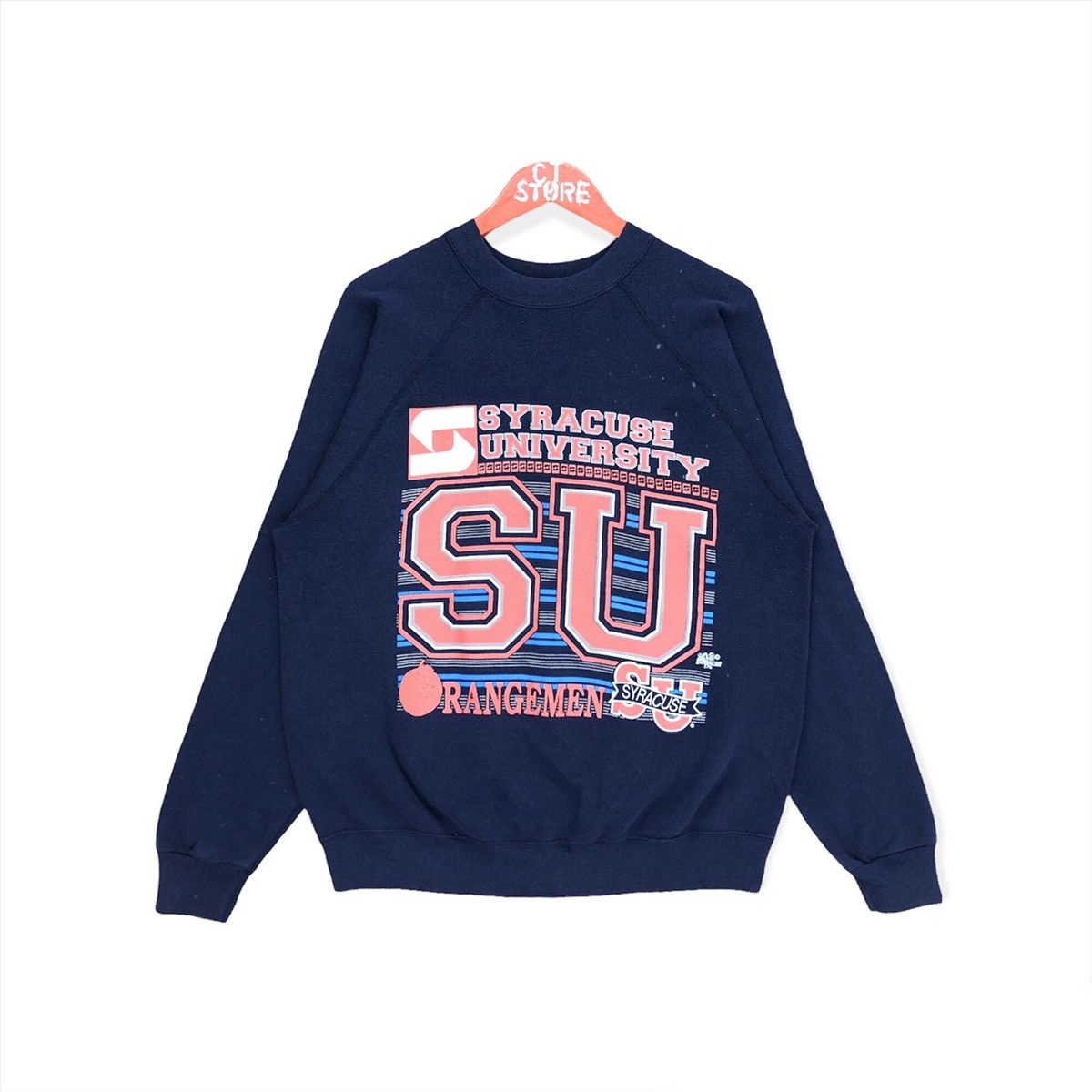 Ncaa - Vtg 90s Syracuse University Orangemen Fullprint Sweatshirt - 1