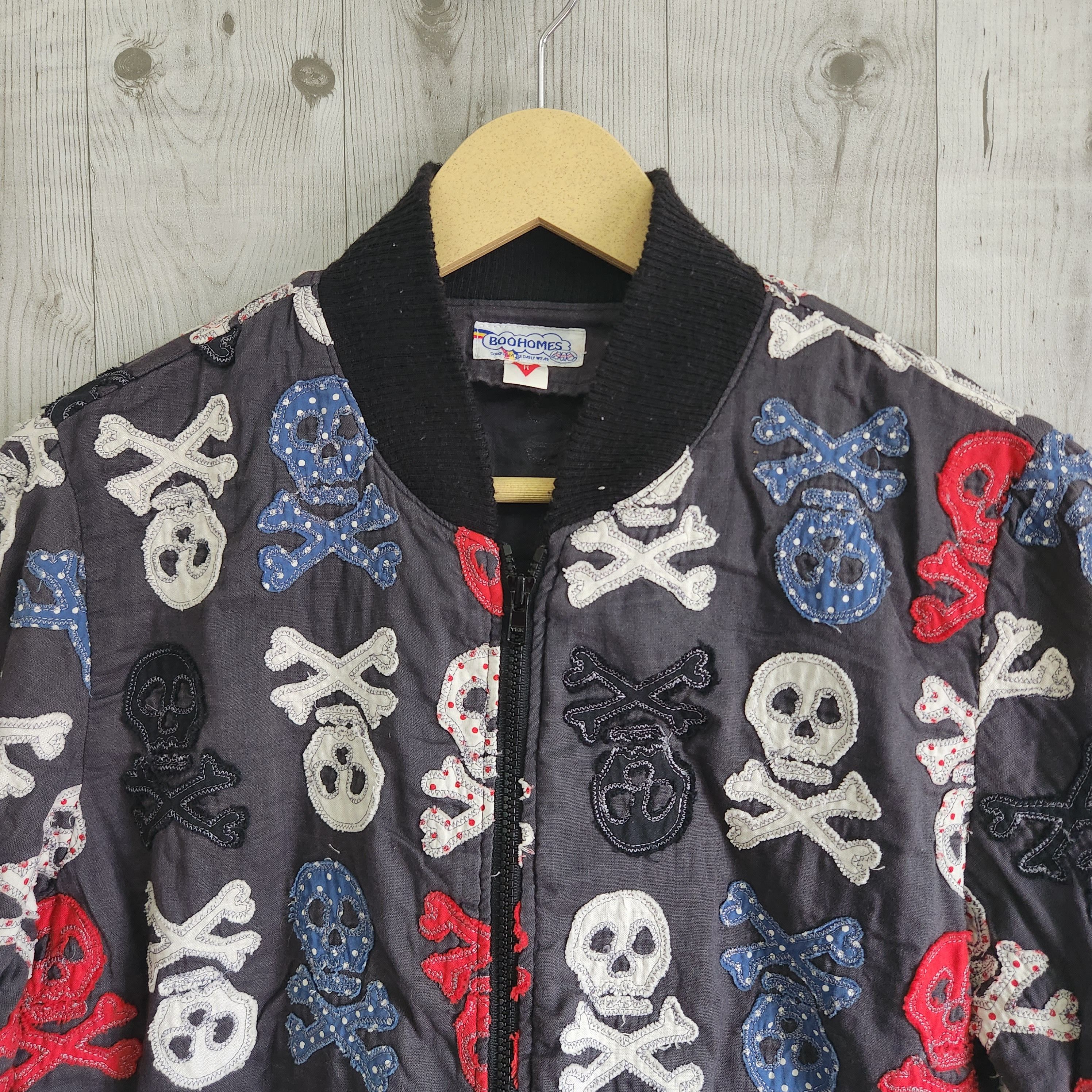 Archival Clothing - Horror Skulls Full Patches Sweater Full Zipped Japan - 17