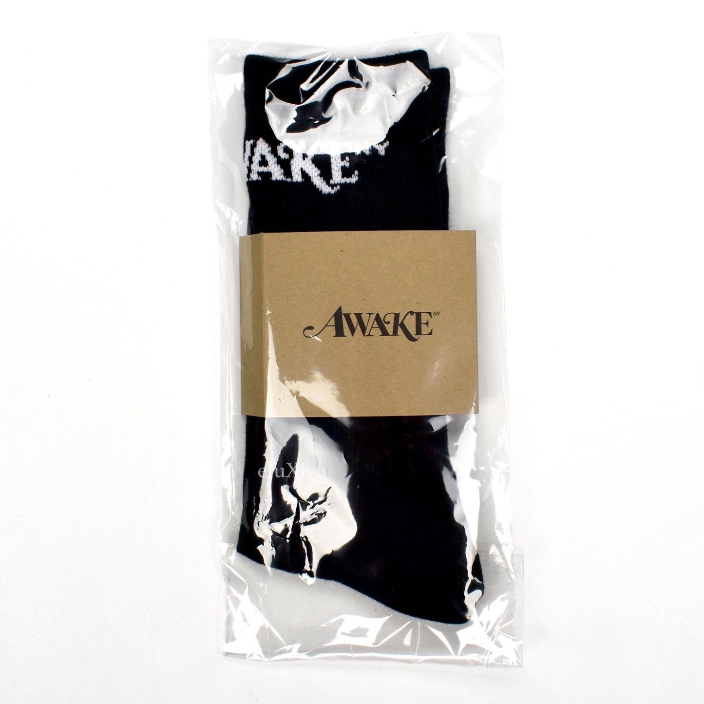 AWAKE NY Black White Logo Knit Socks DS - 3