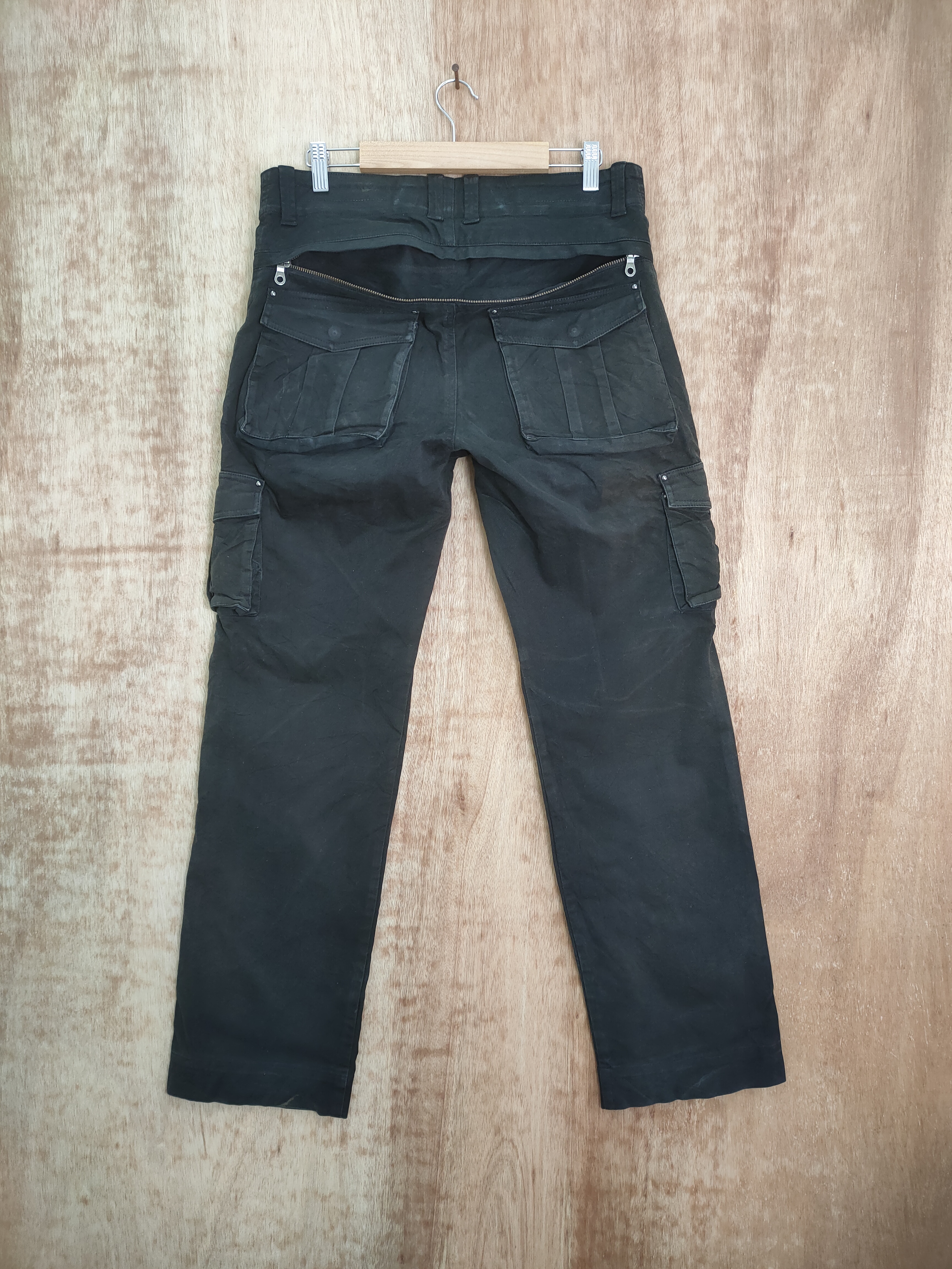 Vintage - LAVORA FADED BLACK CARGO PANTS - 1