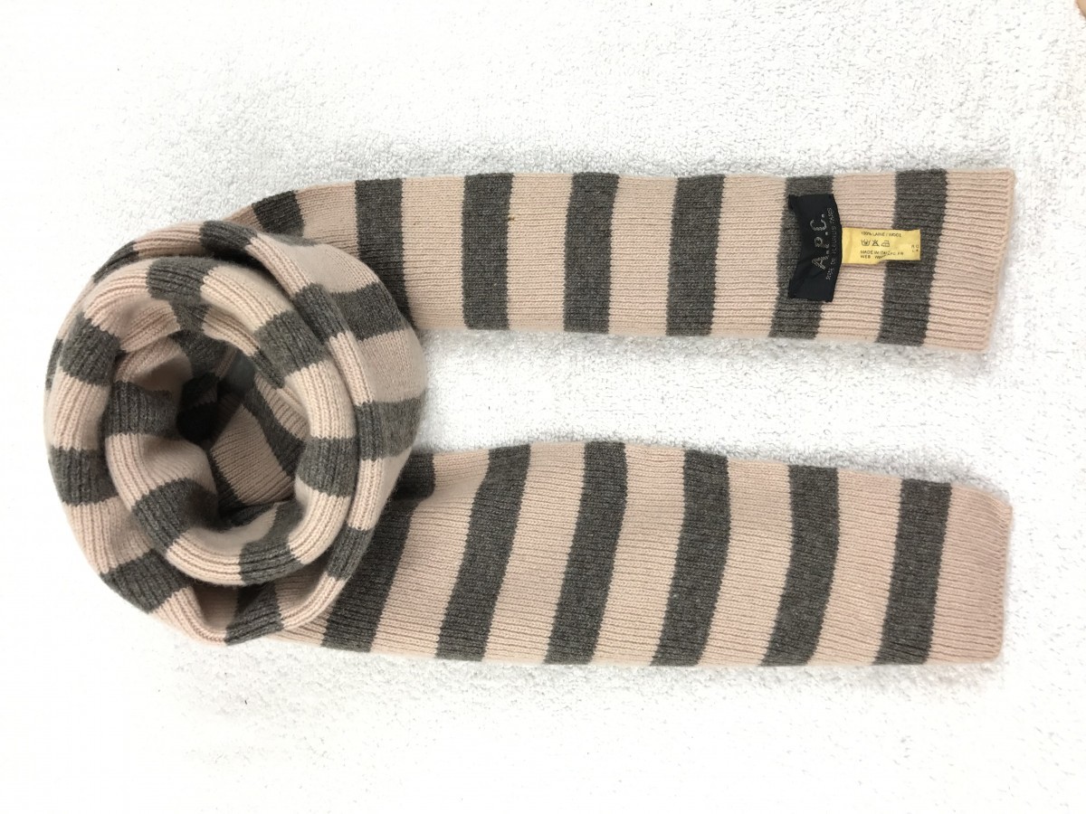 scarf muffler wool cashmere classic designer rare - 1