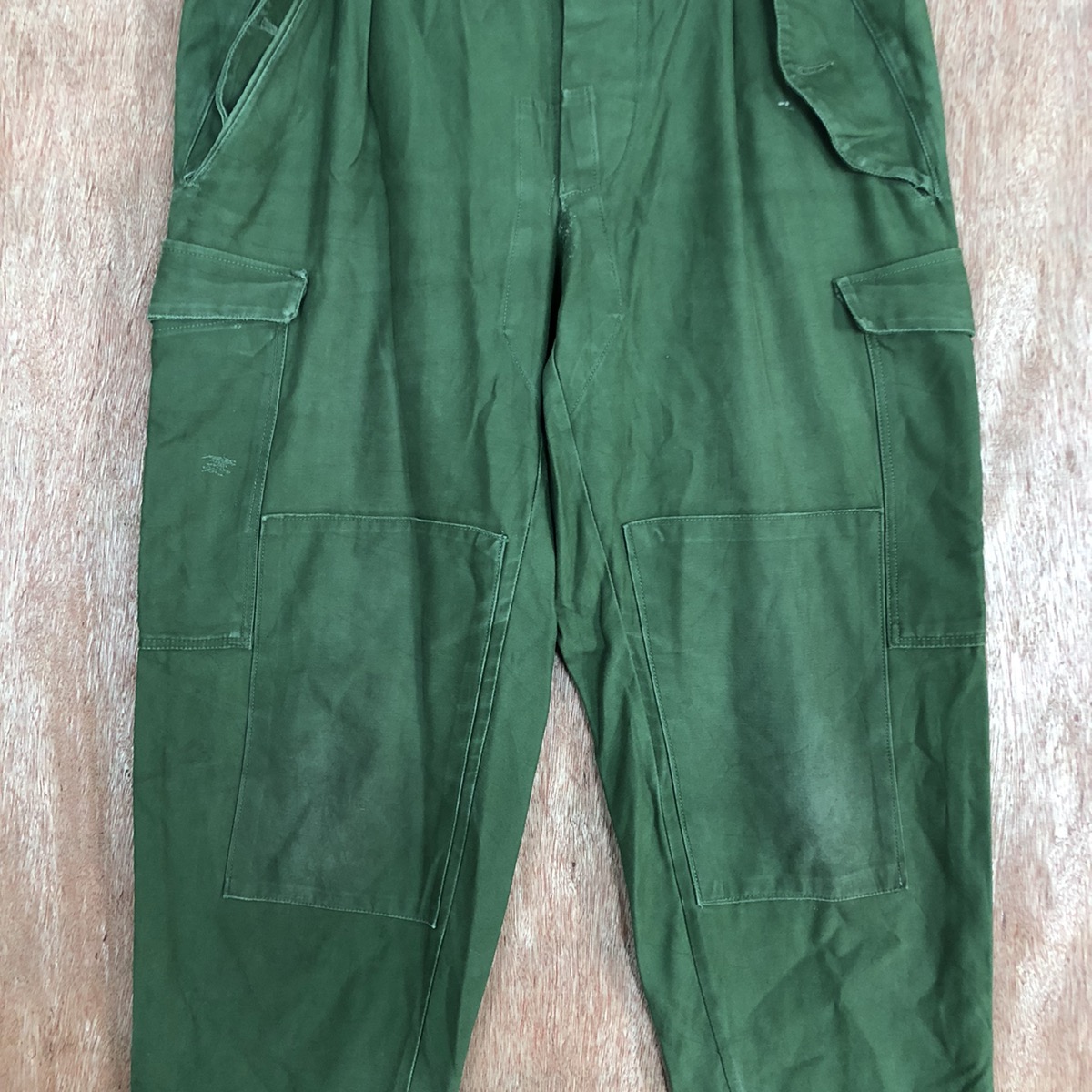 Vintage - Cargo Pants D96 Green Double knee multipocket pants #1474 - 4