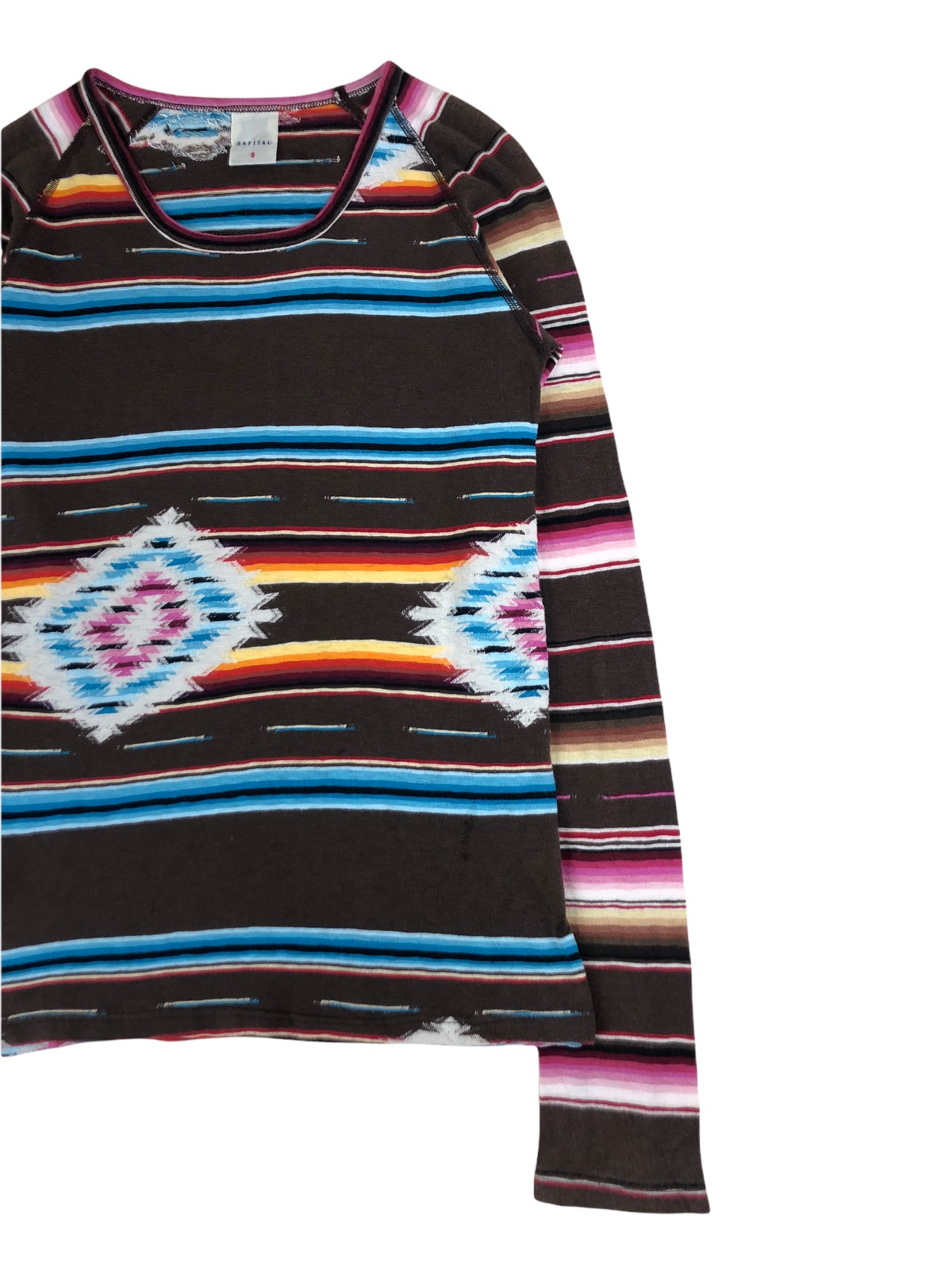 Vintage Kapital Aztec motif Cotton Knit Tshirt - 2