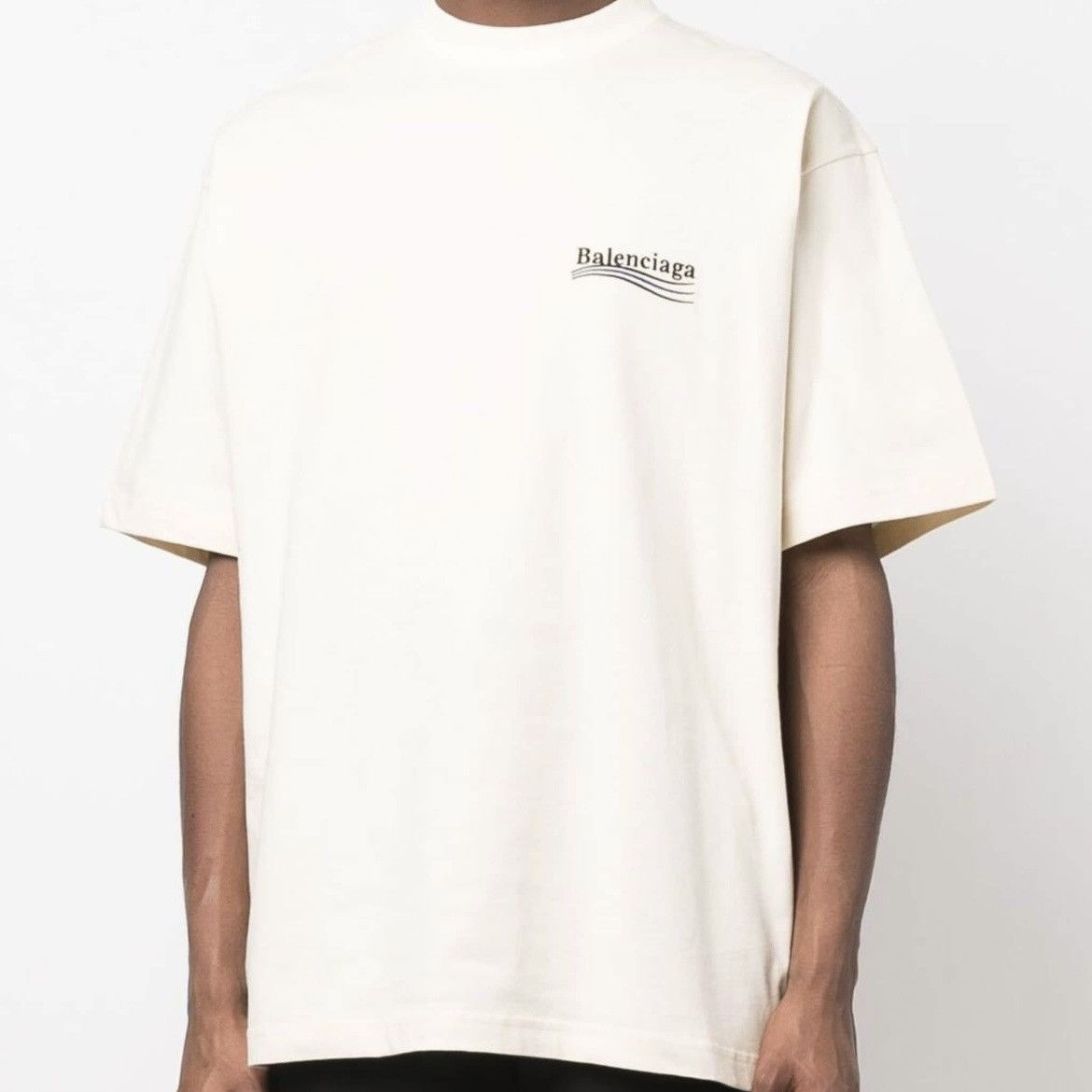 LARGE FIT POLITICAL CAMPAIGN SHIRT OFF WHITE - 18