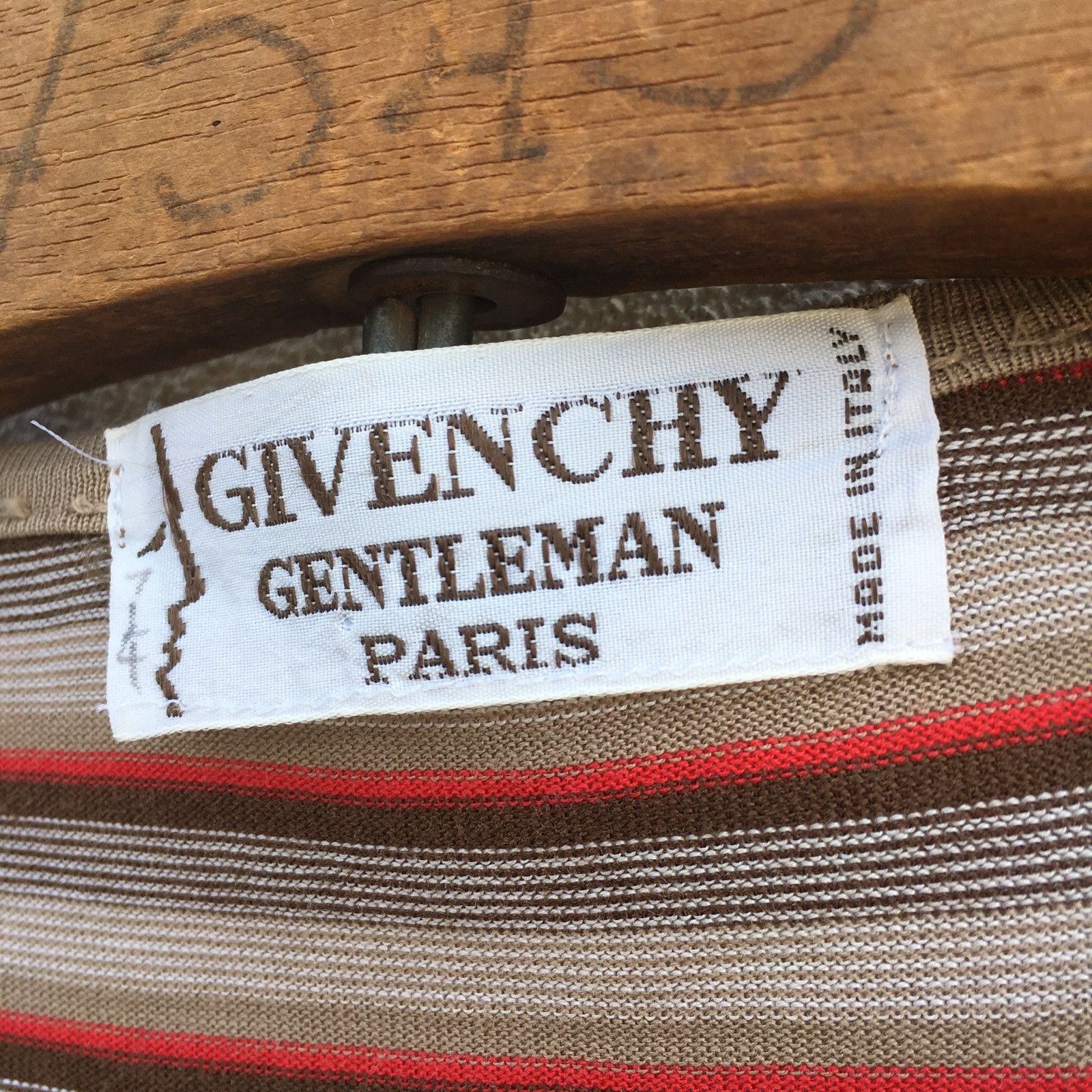 Vintage Givenchy Gentleman Stripes Polo Embroided Minimalist Logo Henry Neck Tshirt - 6