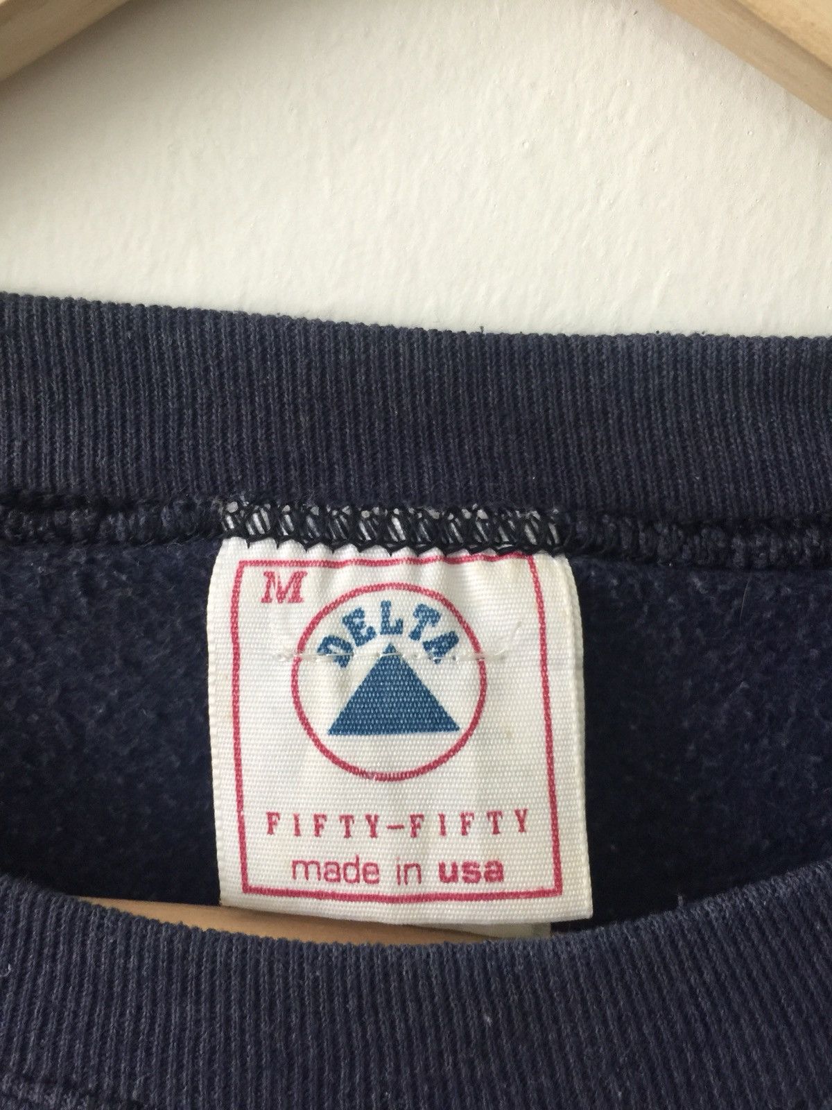 80’s Navy Delta Fifty-Fifty Material Made In USA Sweatshirts - 2