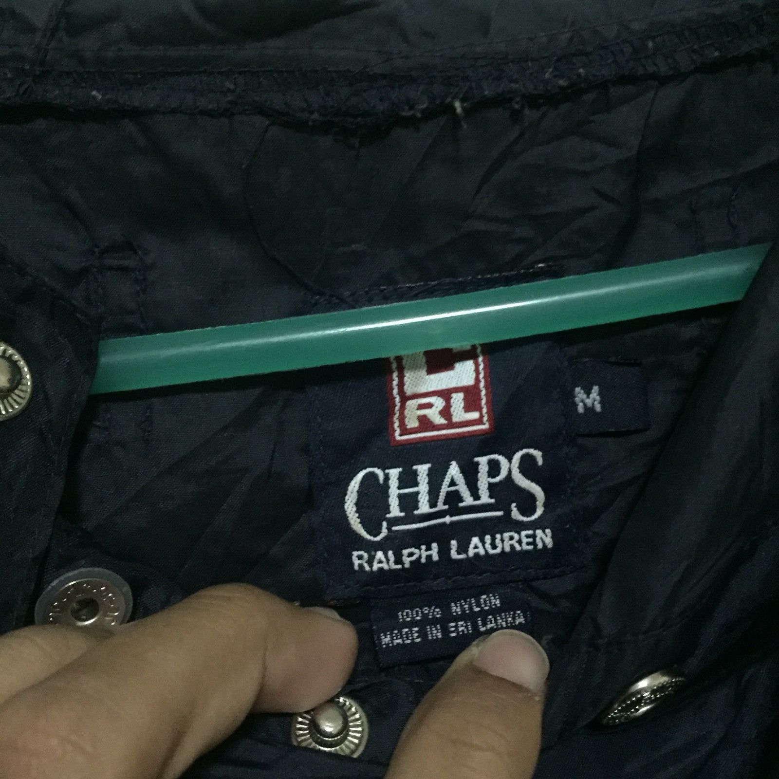 Chaps Ralph Lauren - Vintage 90s Chaps by Ralph lauren windbreaker pullover hoodie spell out Size M/XL - 5
