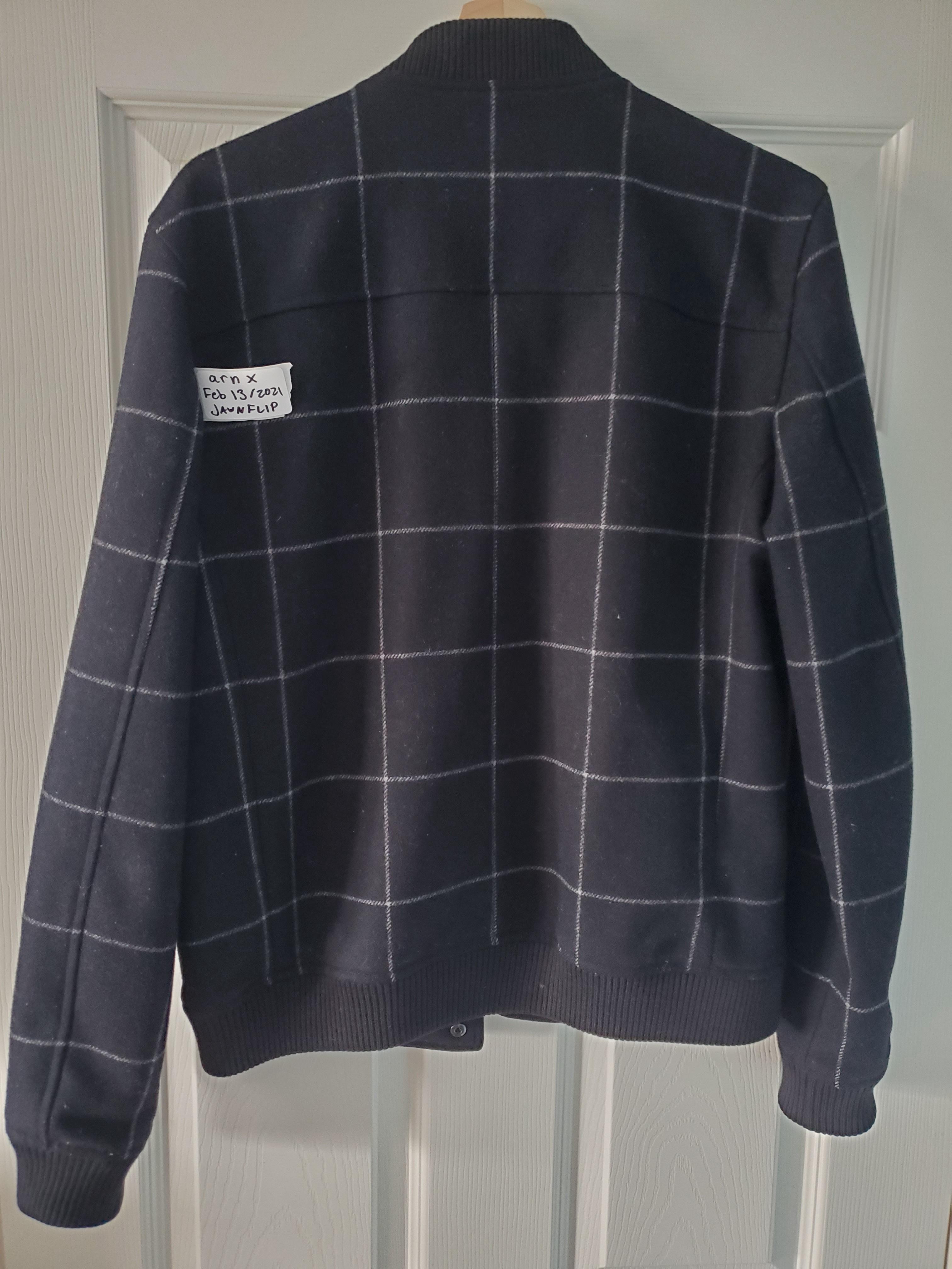 All Saints - Black Wool Check Bomber - 2