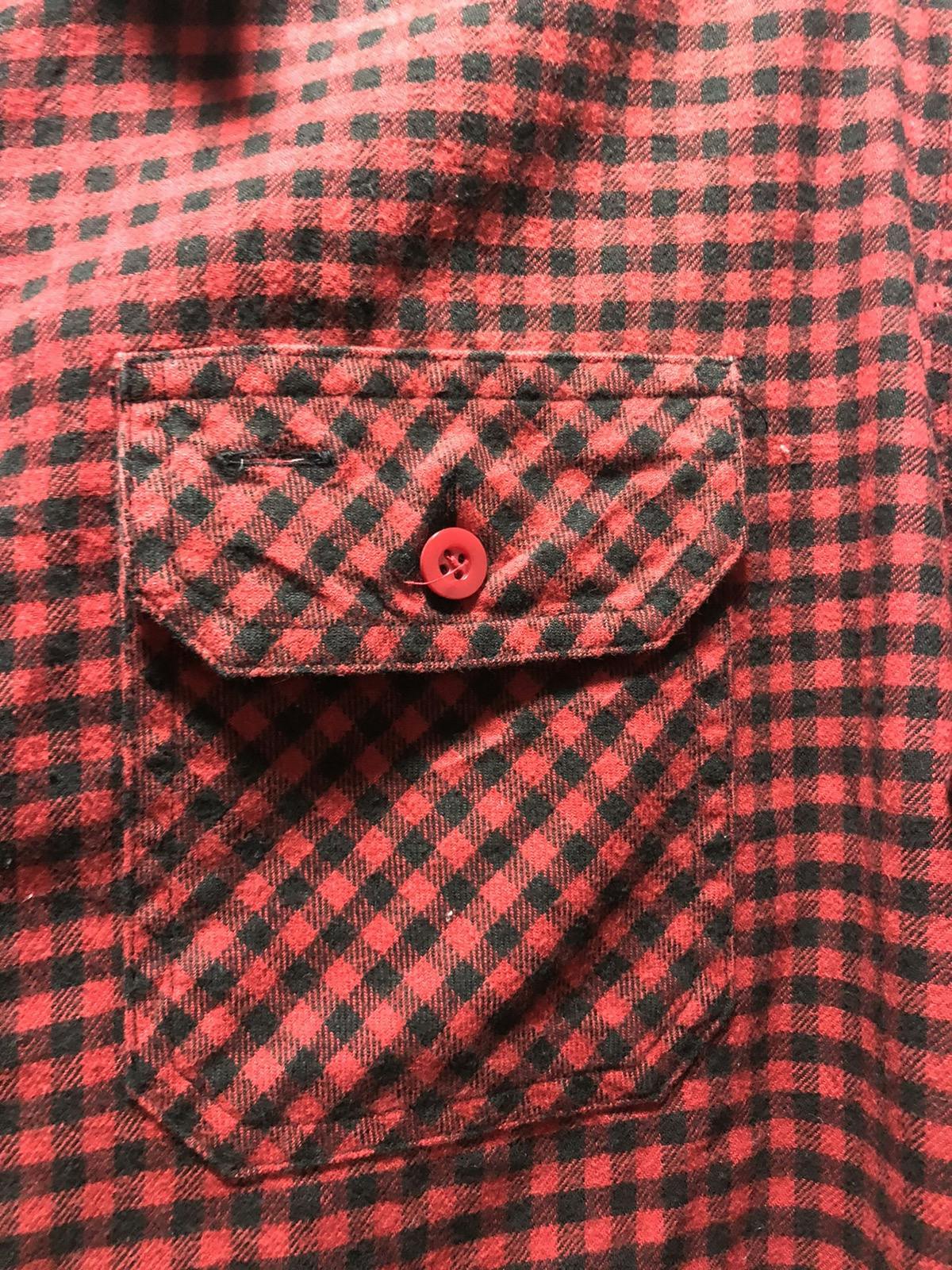 NEPENTHES Flannel Shirt Double Pocket Plaid Japan Made - 3