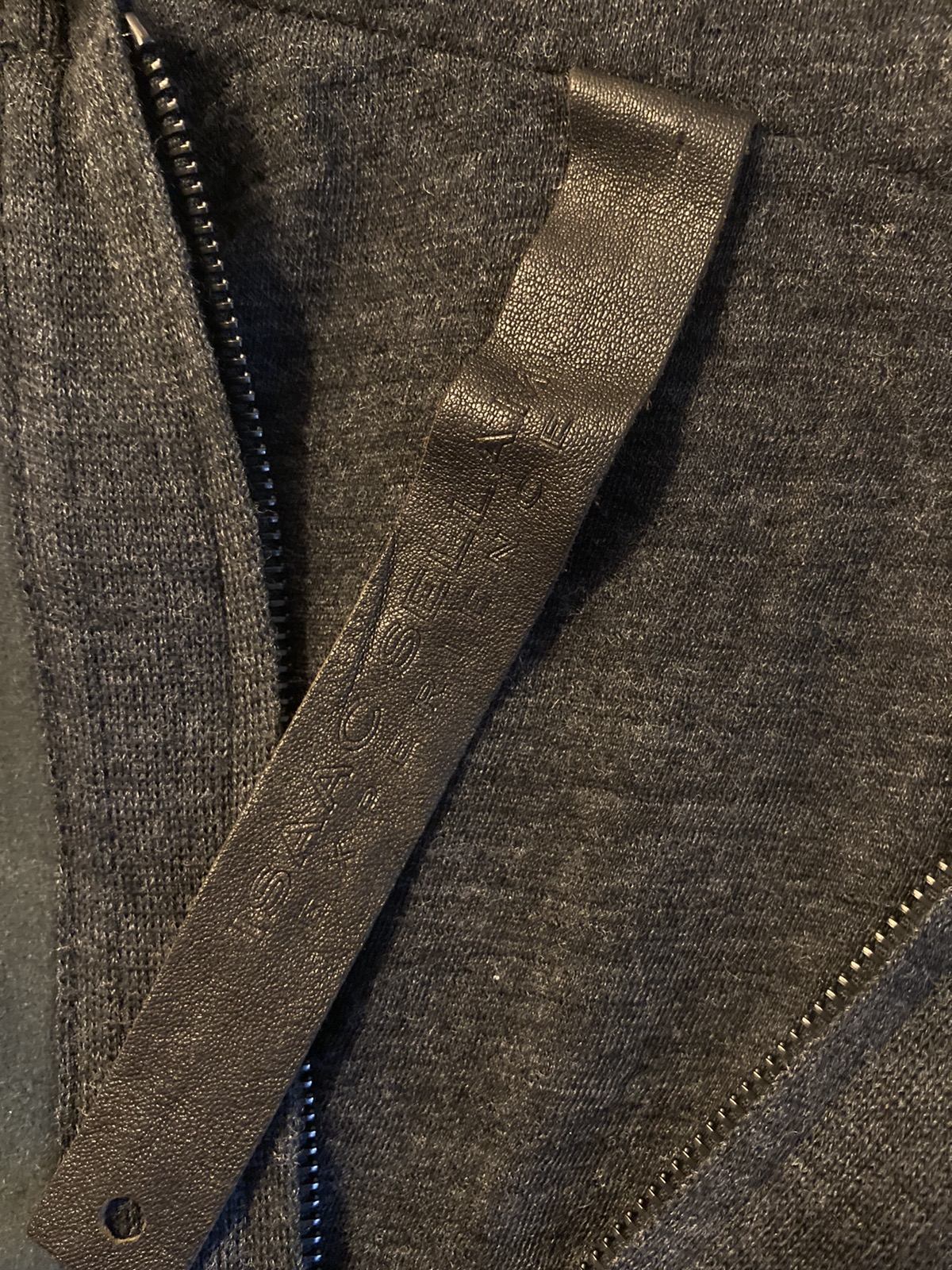 Wool lined leather hoodie - 5