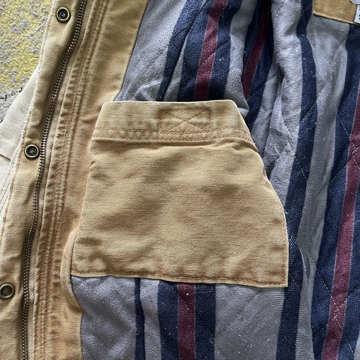 Vintage - Carhartt Blanket Jacket Distressed Workers Denim Jacket - 20