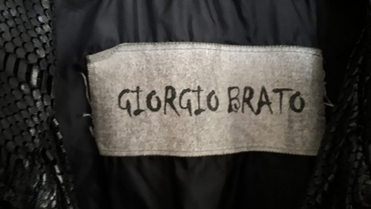 Giorgio Brato - Handmade Black Embossed Detail Leather Jacket Sz 48 - 5