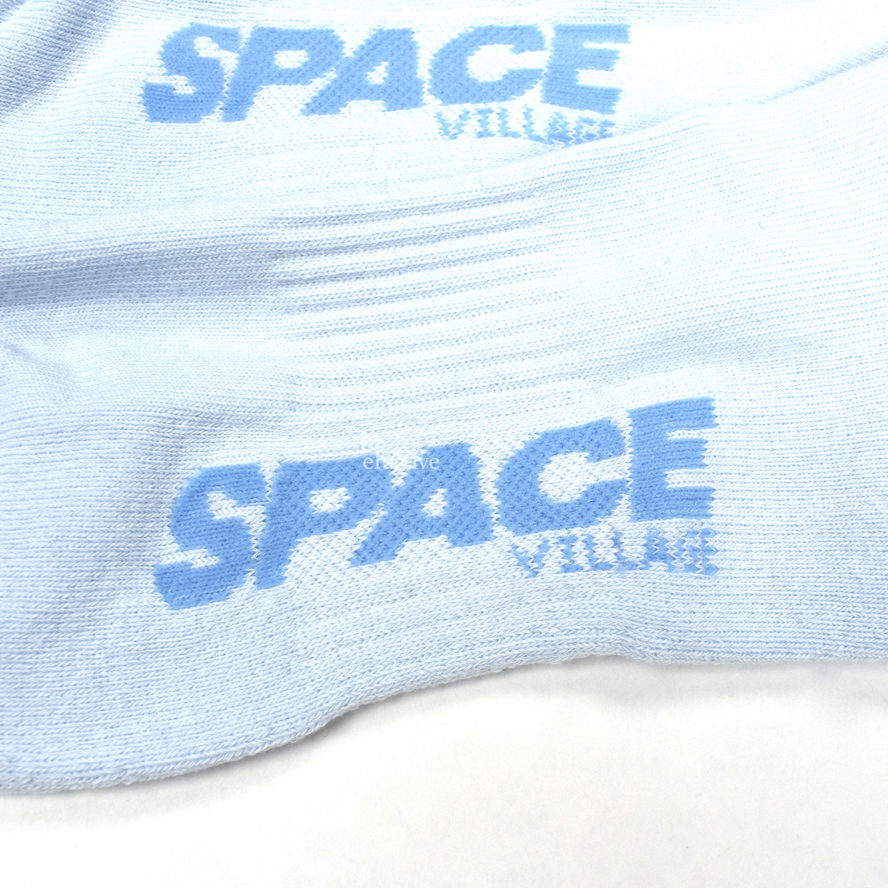 Travis Scott Space Village Give Me Space Logo Socks Blue - 4