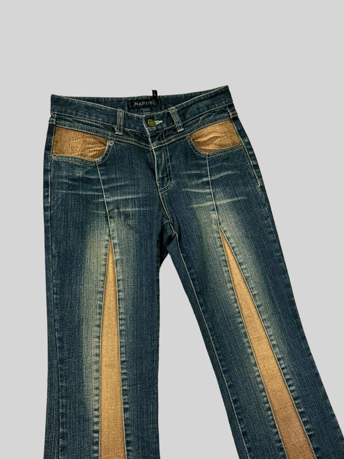 Flared Napuri Reconstructed Reworked jeans - 4