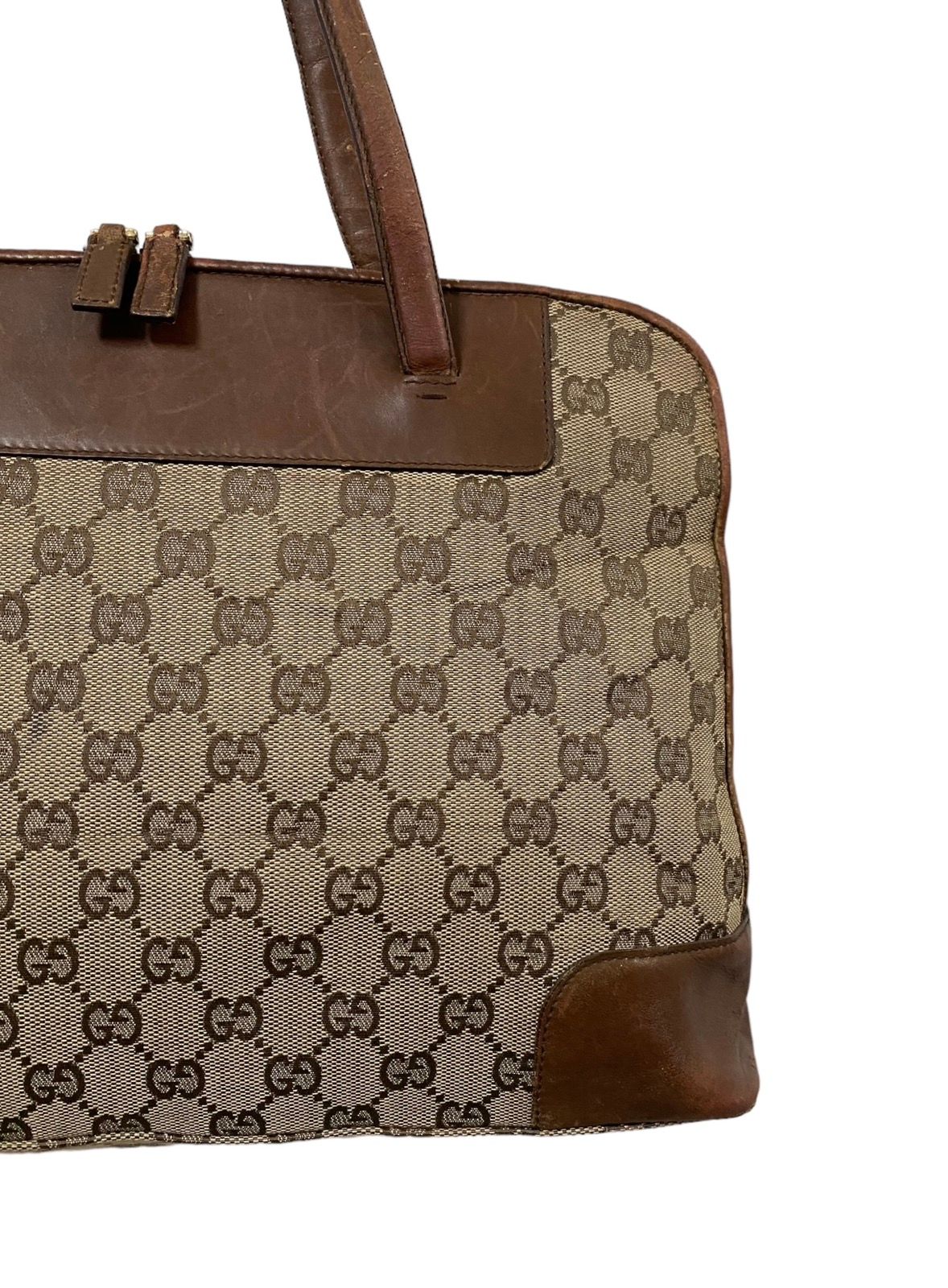 Vtg🔥Authentic Gucci GG Canvas Handbag - 7