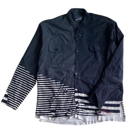 SS20 Greg Lauren X Paul & Shark Reconstructed Shirt - 2