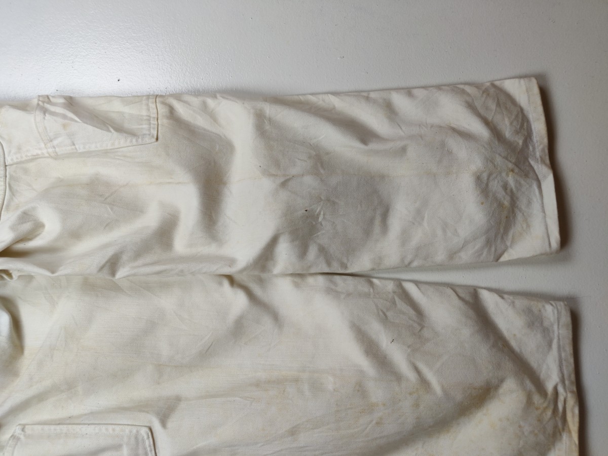 White Cargo Worker Pant Trouser - 14