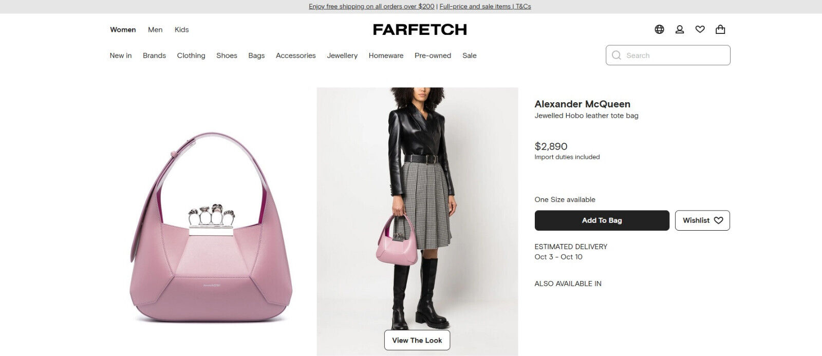 Brand New in Box Alexander Mcqueen Jewelled Hobo Leather Tote Bag in Antique Pink, 2890$ - 5