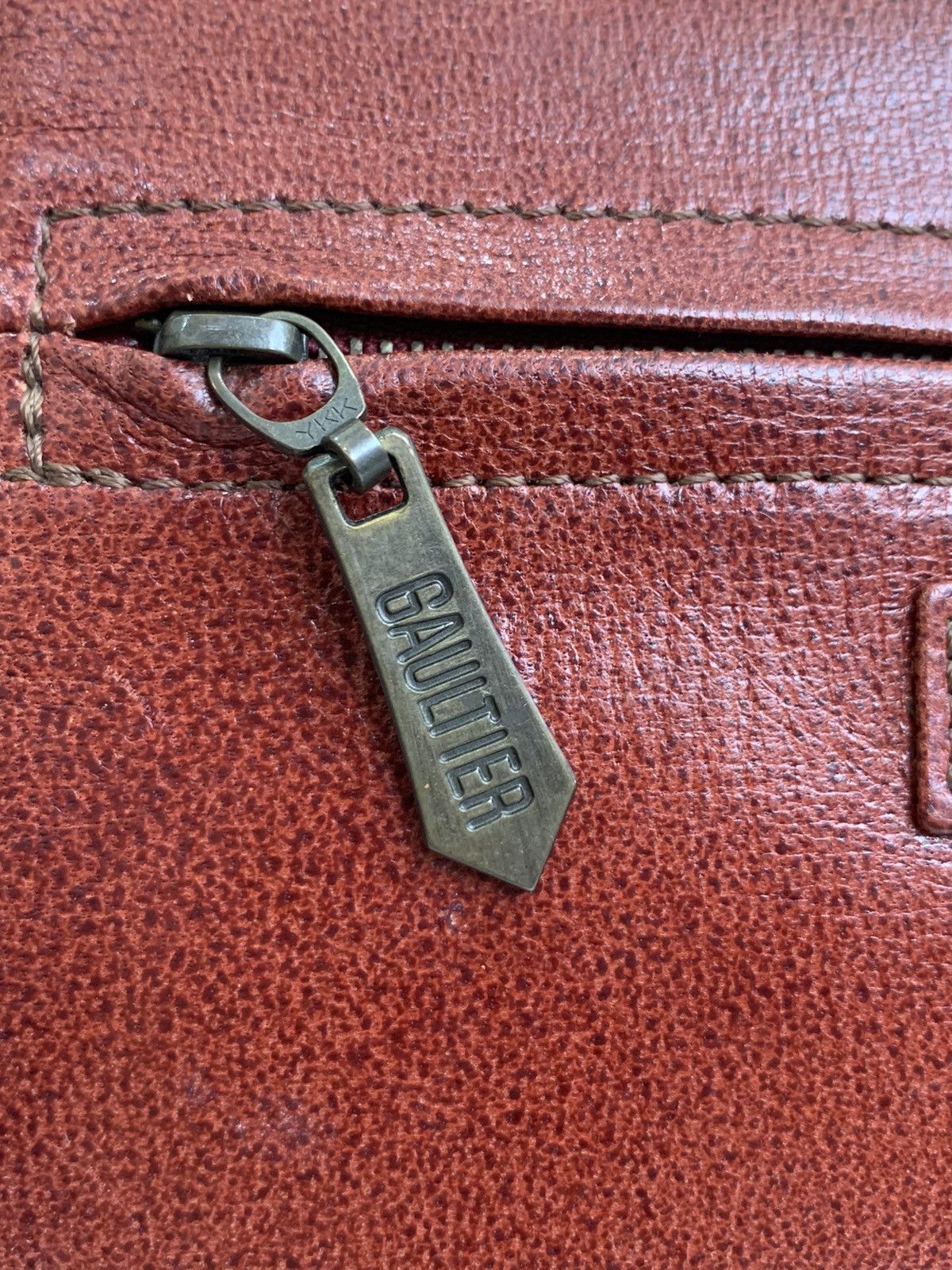 Vintage Jean Paul gualtire marron leather handbag - 14