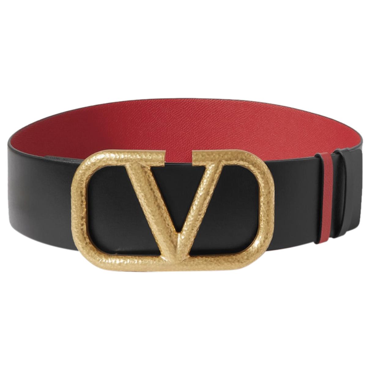 VLogo leather belt - 1