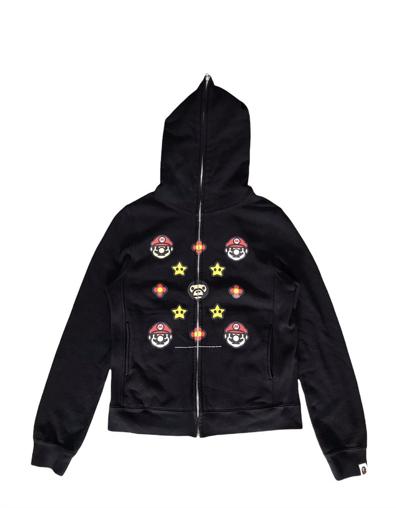 A BATHING APE® 2008 Super Mario x Bape Full zip Hoodie | azzashop