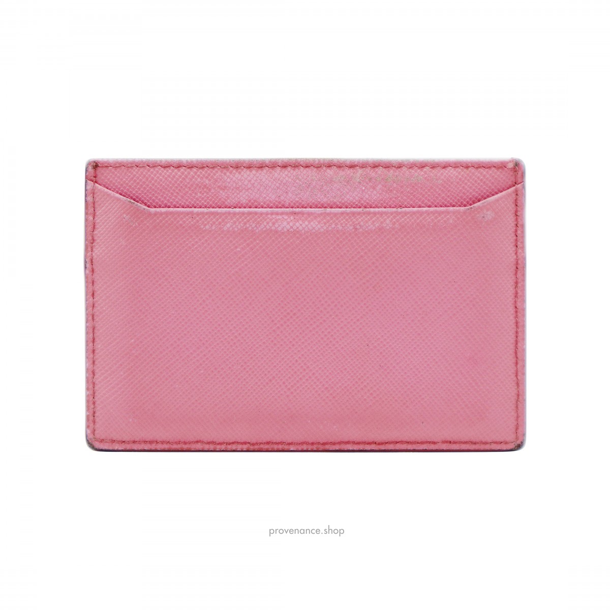 BOX  Prada Cardholder - Pink Saffiano Leather - 3
