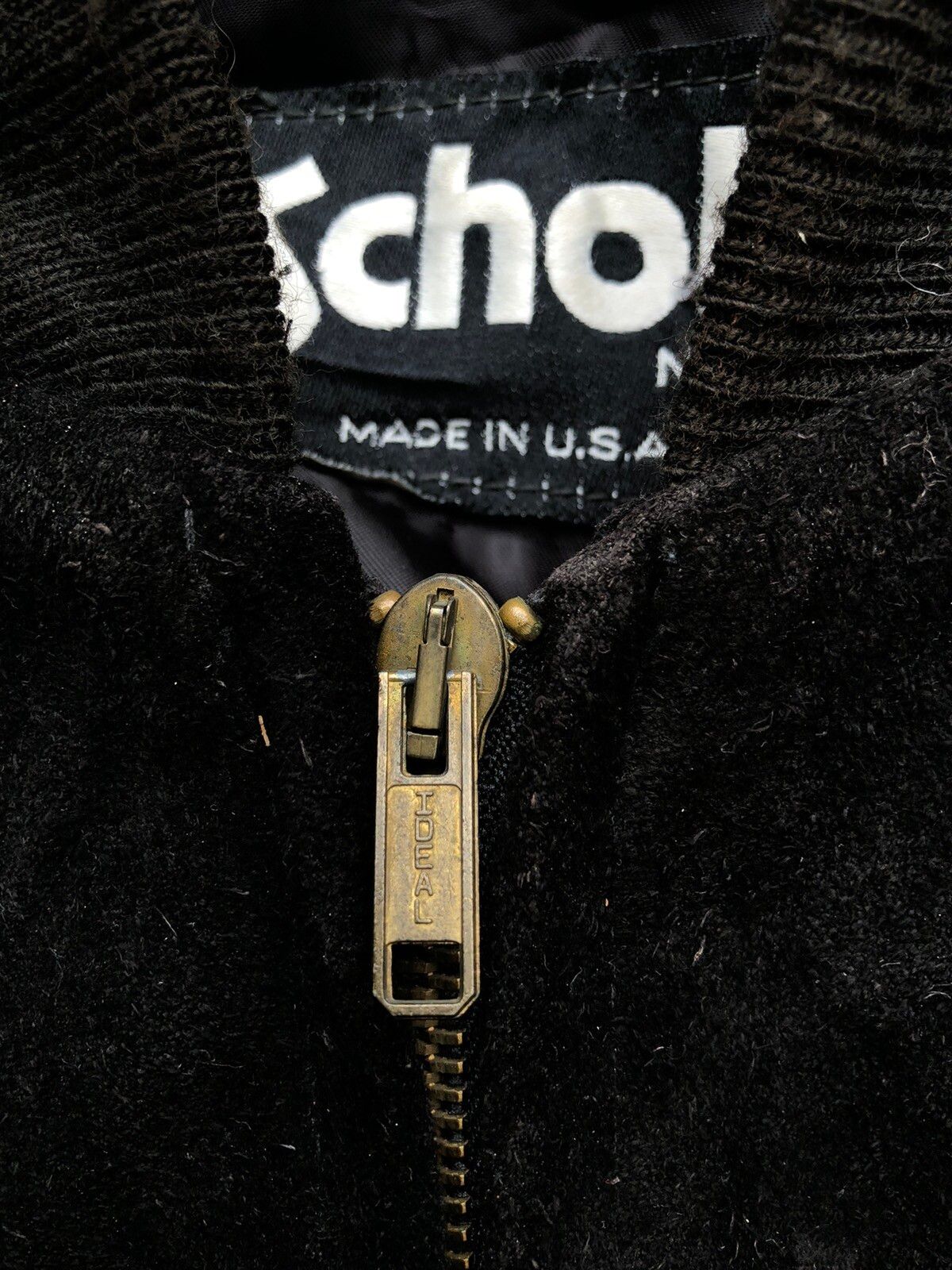 Vintage Schott Black Suede Leather Jacket - 8