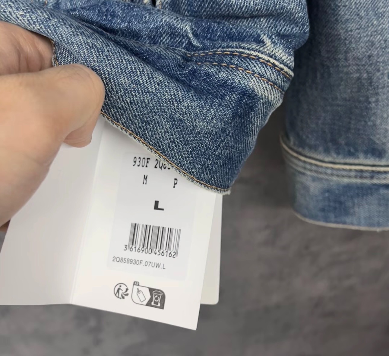 Celine back logo fake two-piece denim jacket - 4